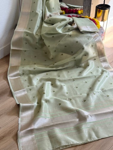 Tissue Silk with Embroidery