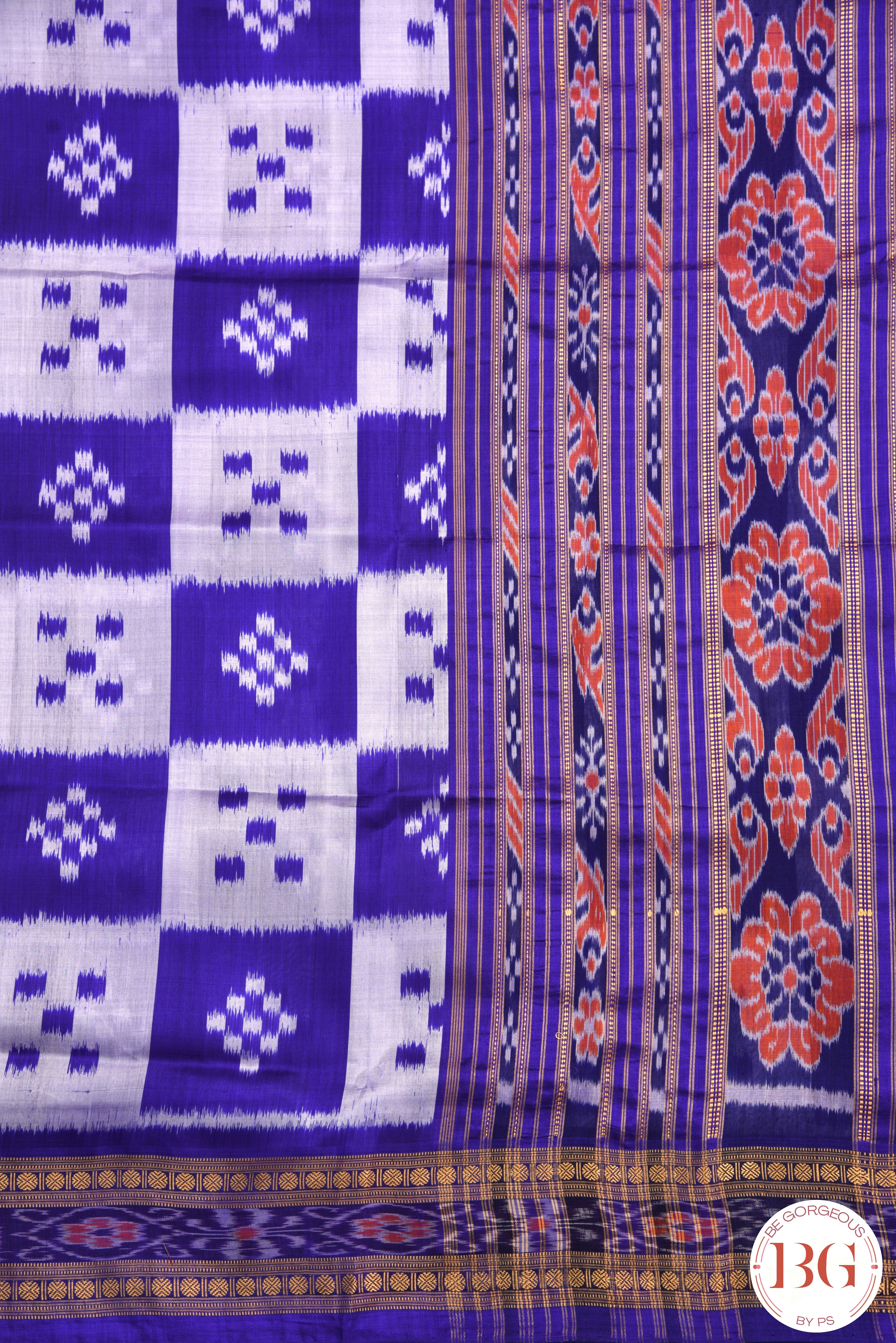 Pasapalii Design Khandua Pure Silk Odisha Handloom Saree - purple