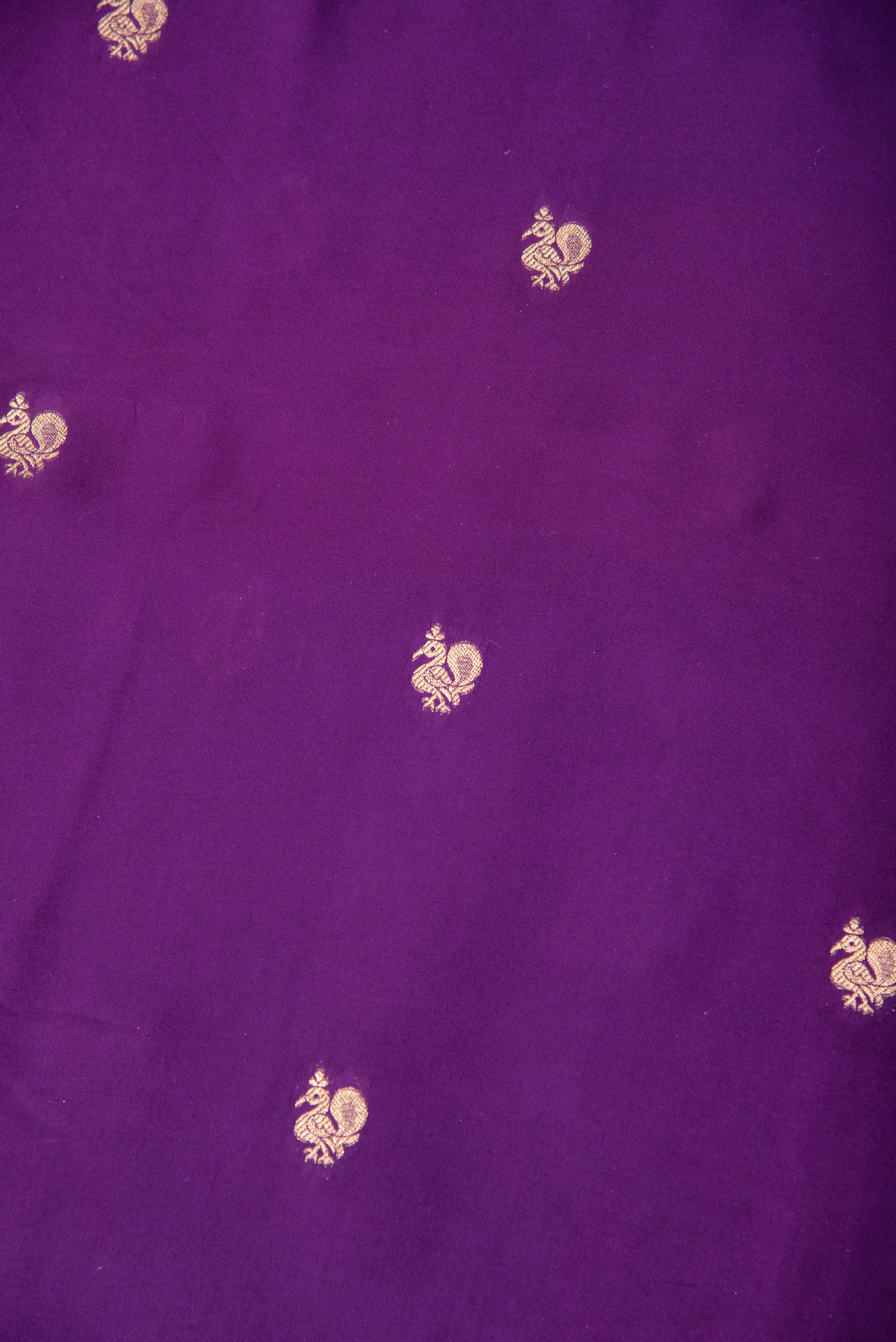 Mashru Silk with weaving - purple