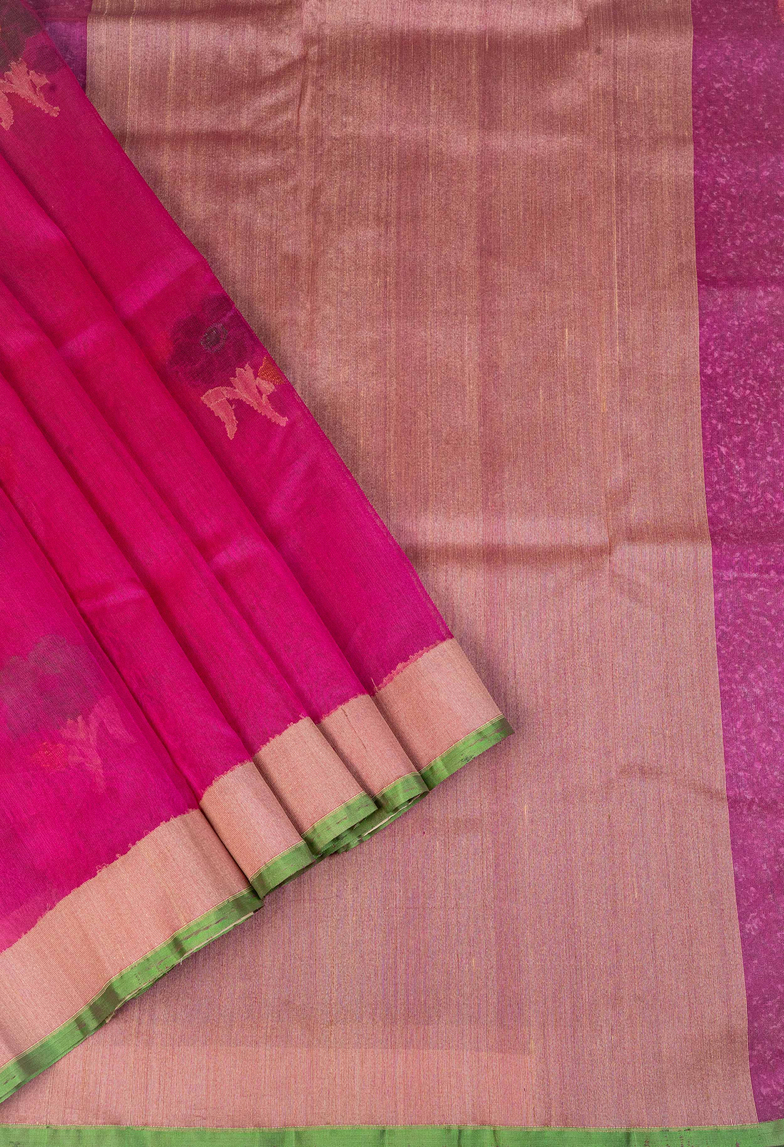 Banarasi Net Tilfi Butta Saree - pink