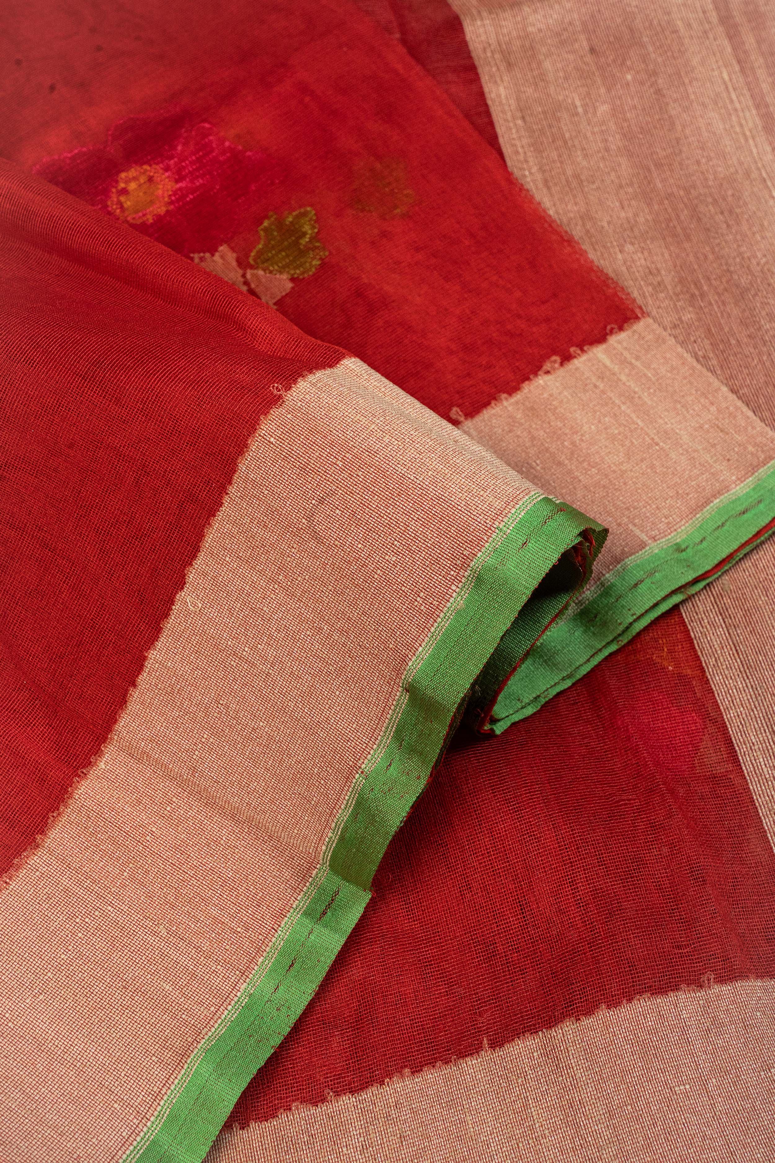 Banarasi Net Tilfi Butta Saree - red