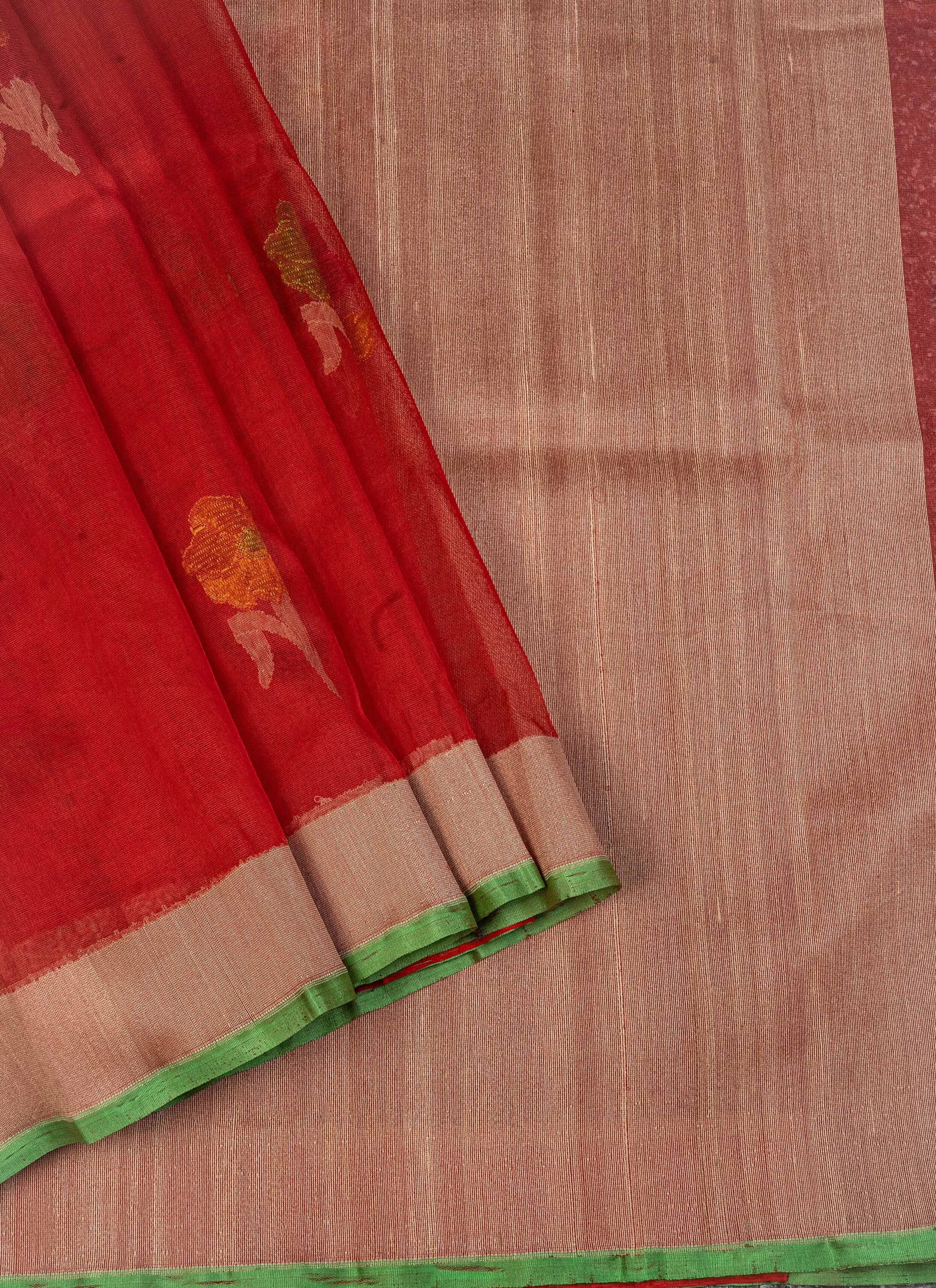 Banarasi Net Tilfi Butta Saree - red