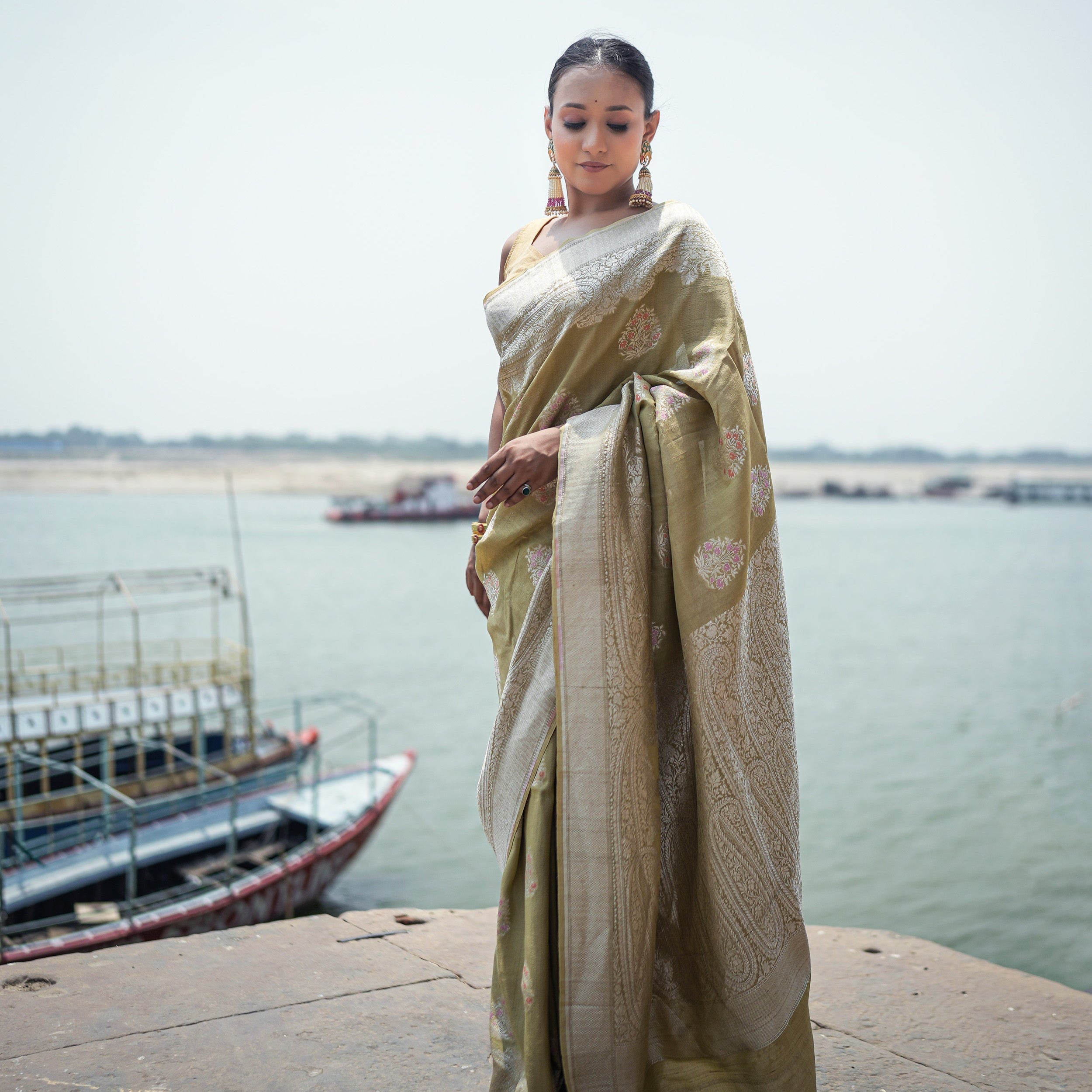 Tussar Georgette Saree