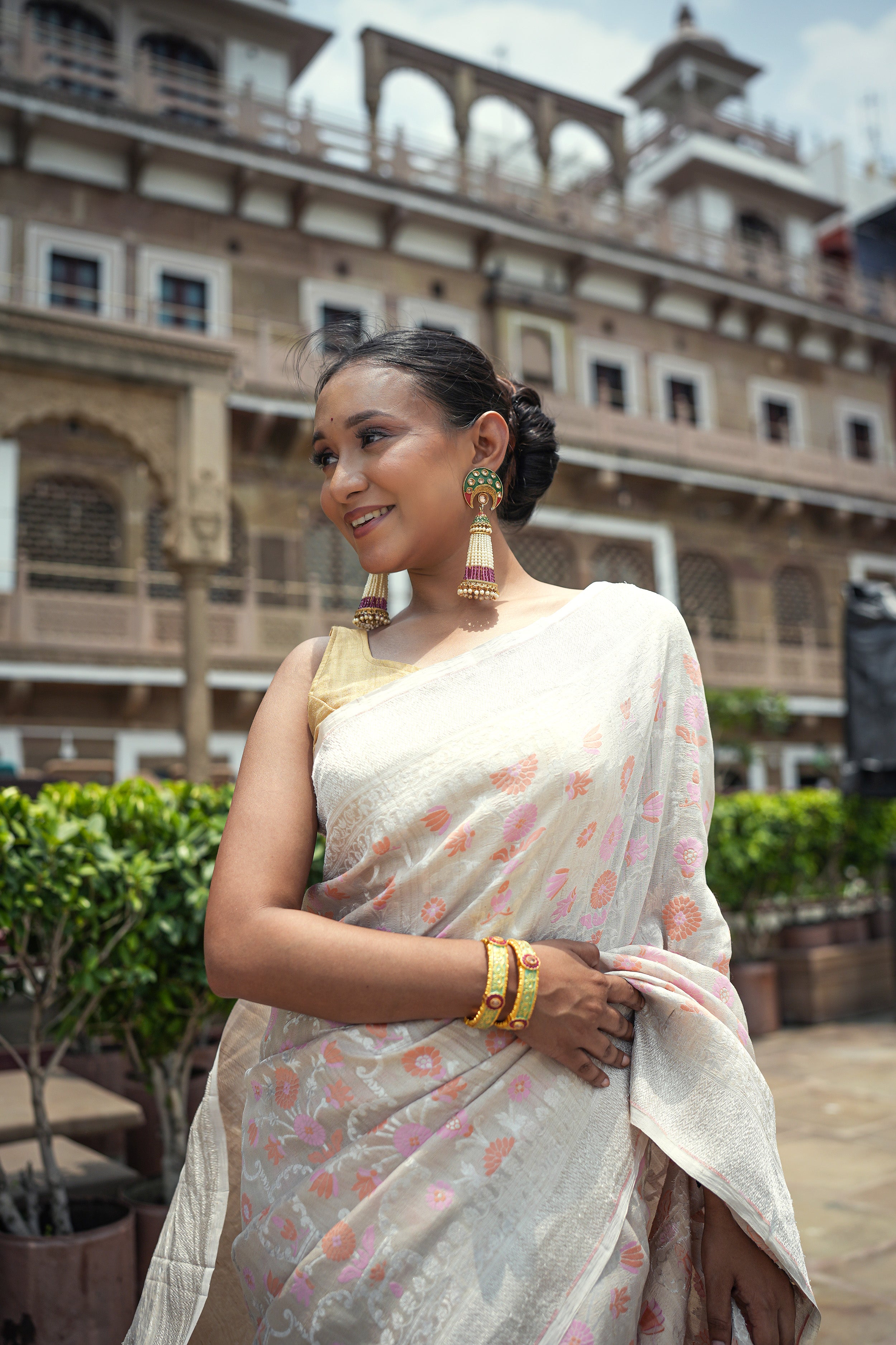 Tussar Georgette Saree