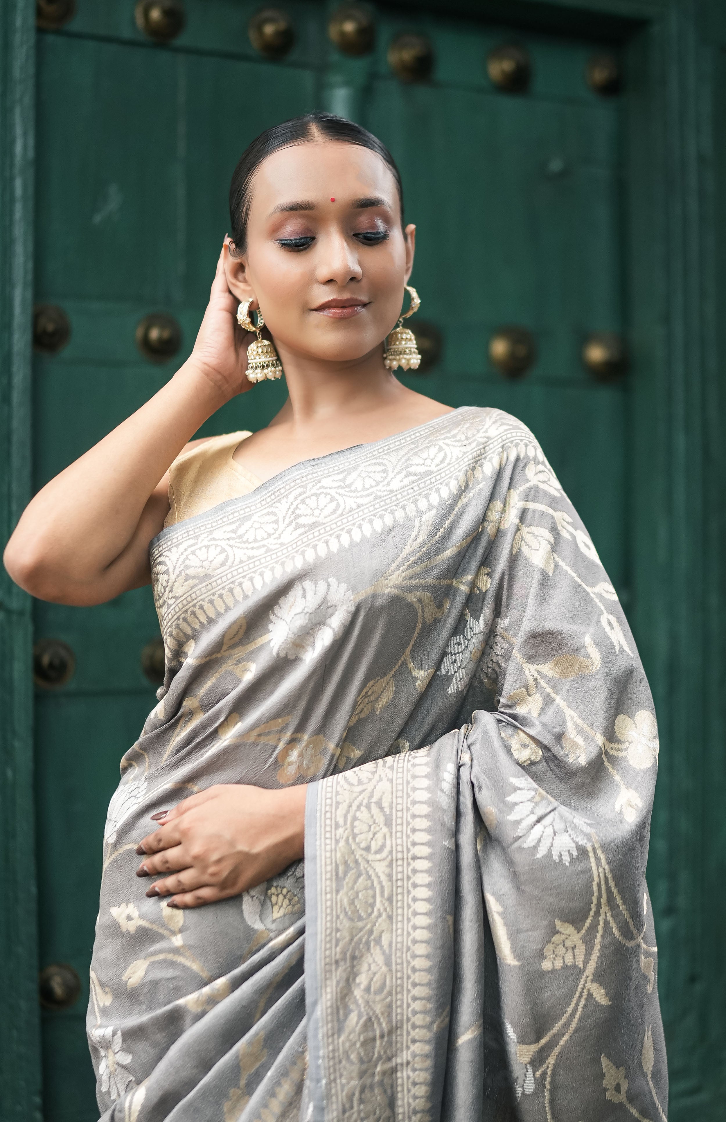 Banarasi Tussar Georgette Saree