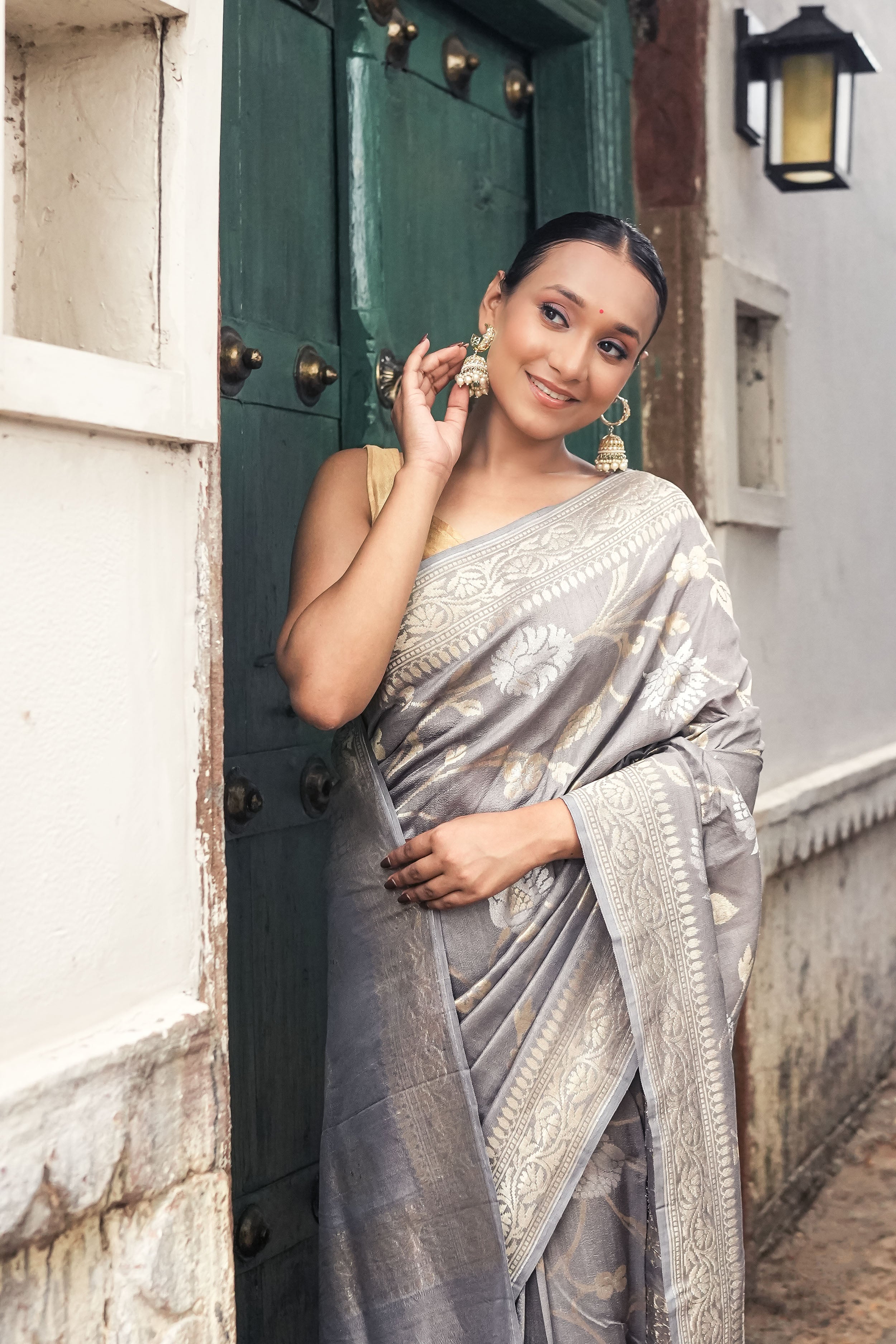 Banarasi Tussar Georgette Saree