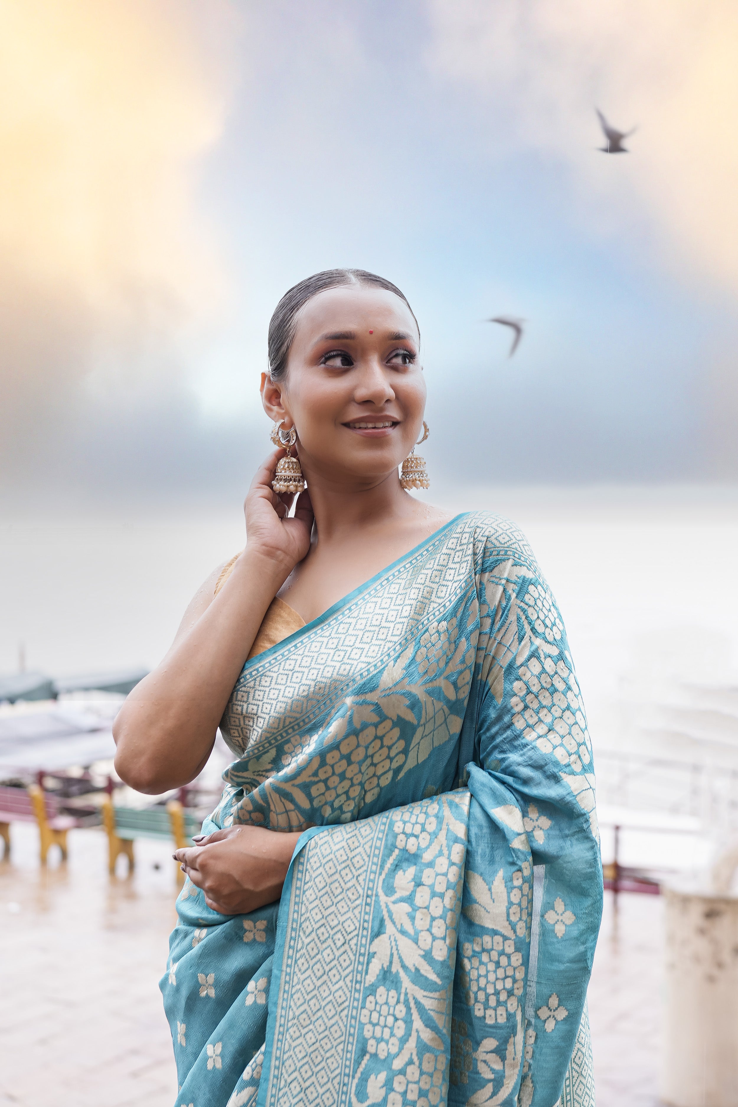 Banarasi Tussar Georgette Saree