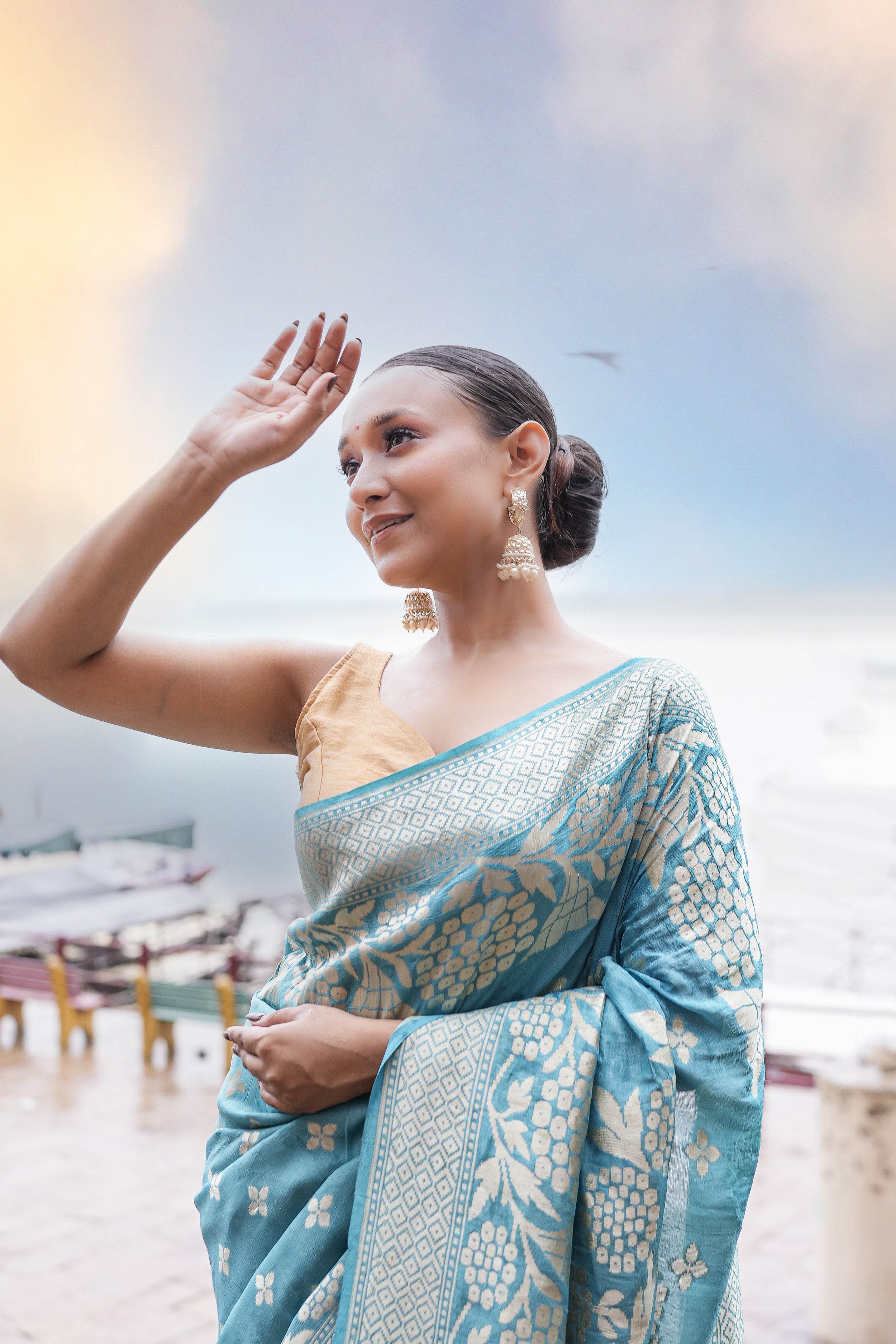 Banarasi Tussar Georgette Saree