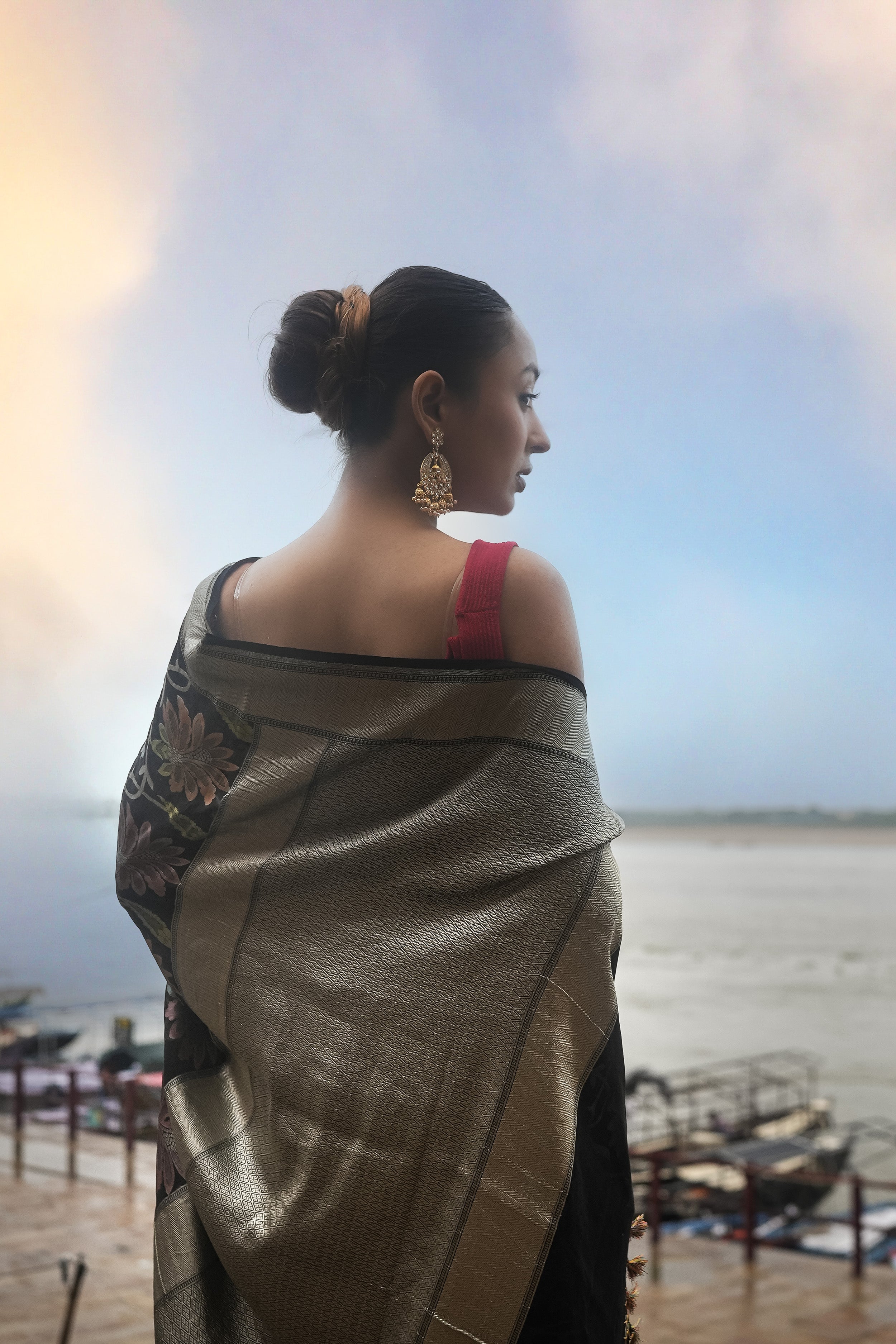 Khaddi Georgette Meenakari Saree