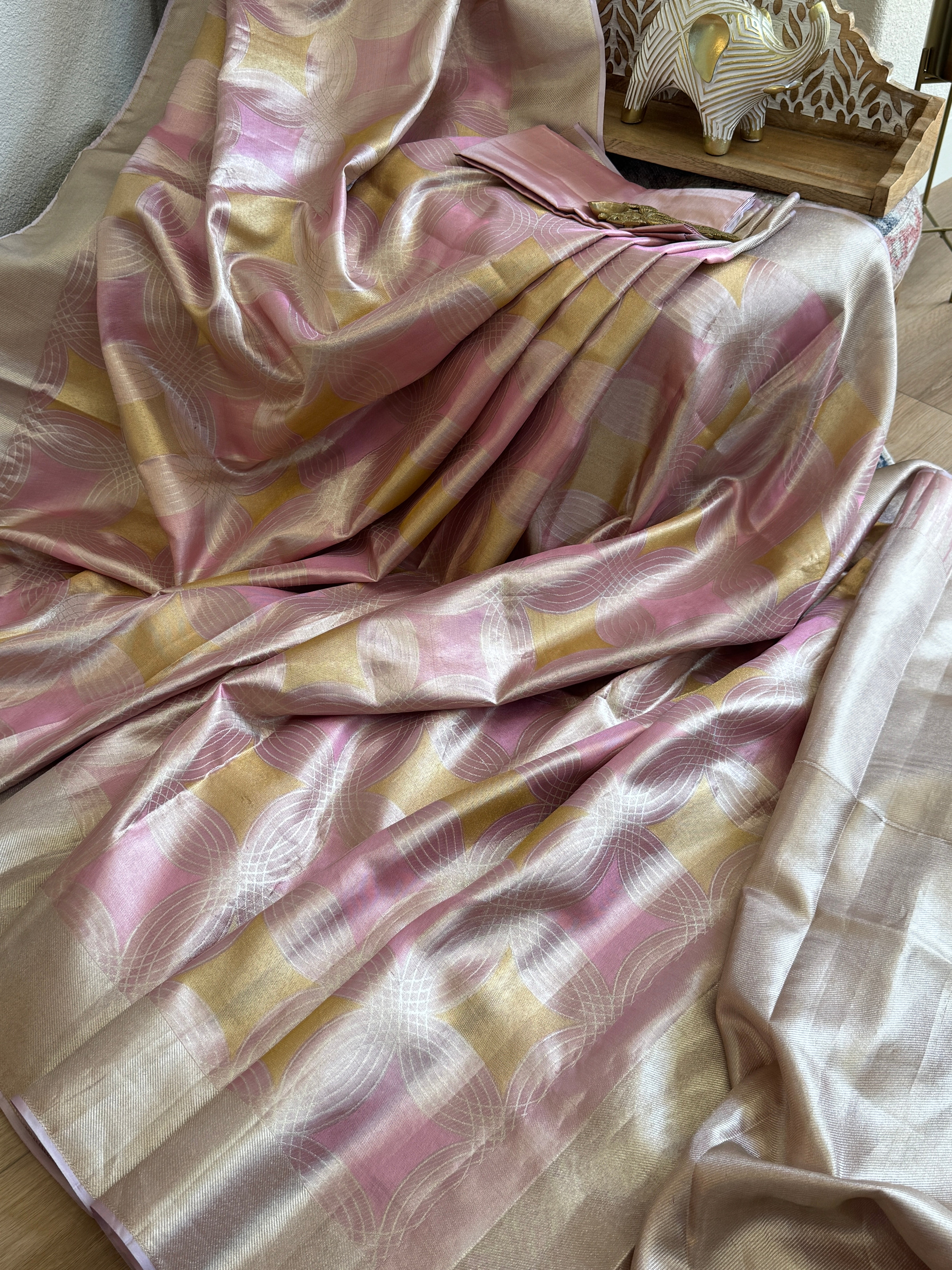 Kanjeevaram Tissue Pure Handloom Silk Saree