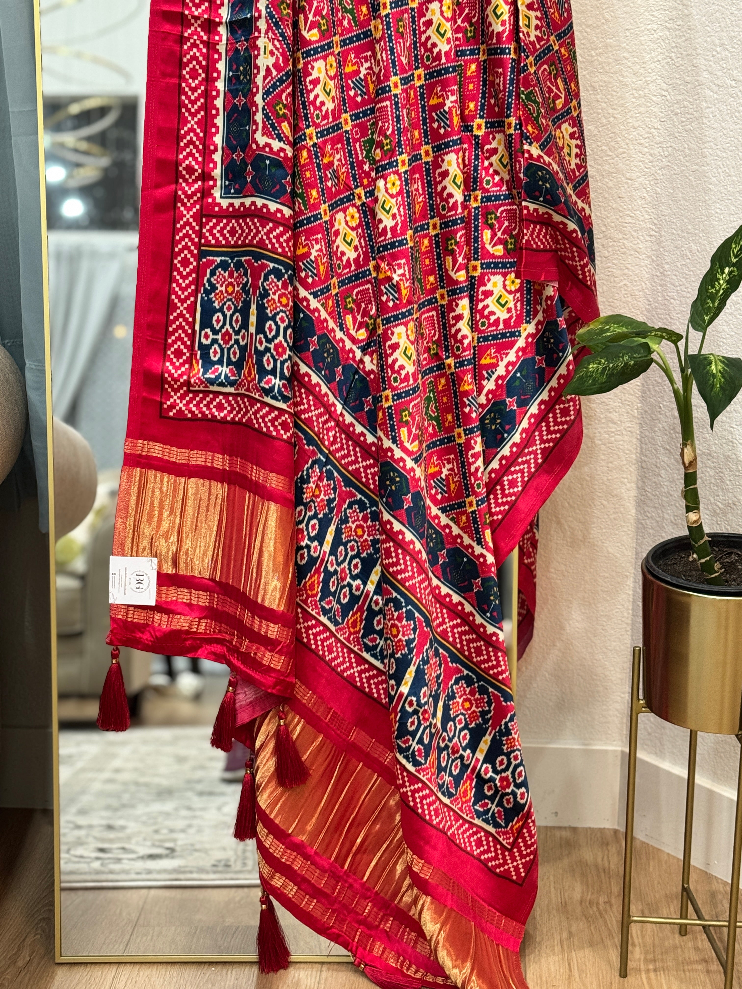 Gajji Silk dupatta - blue