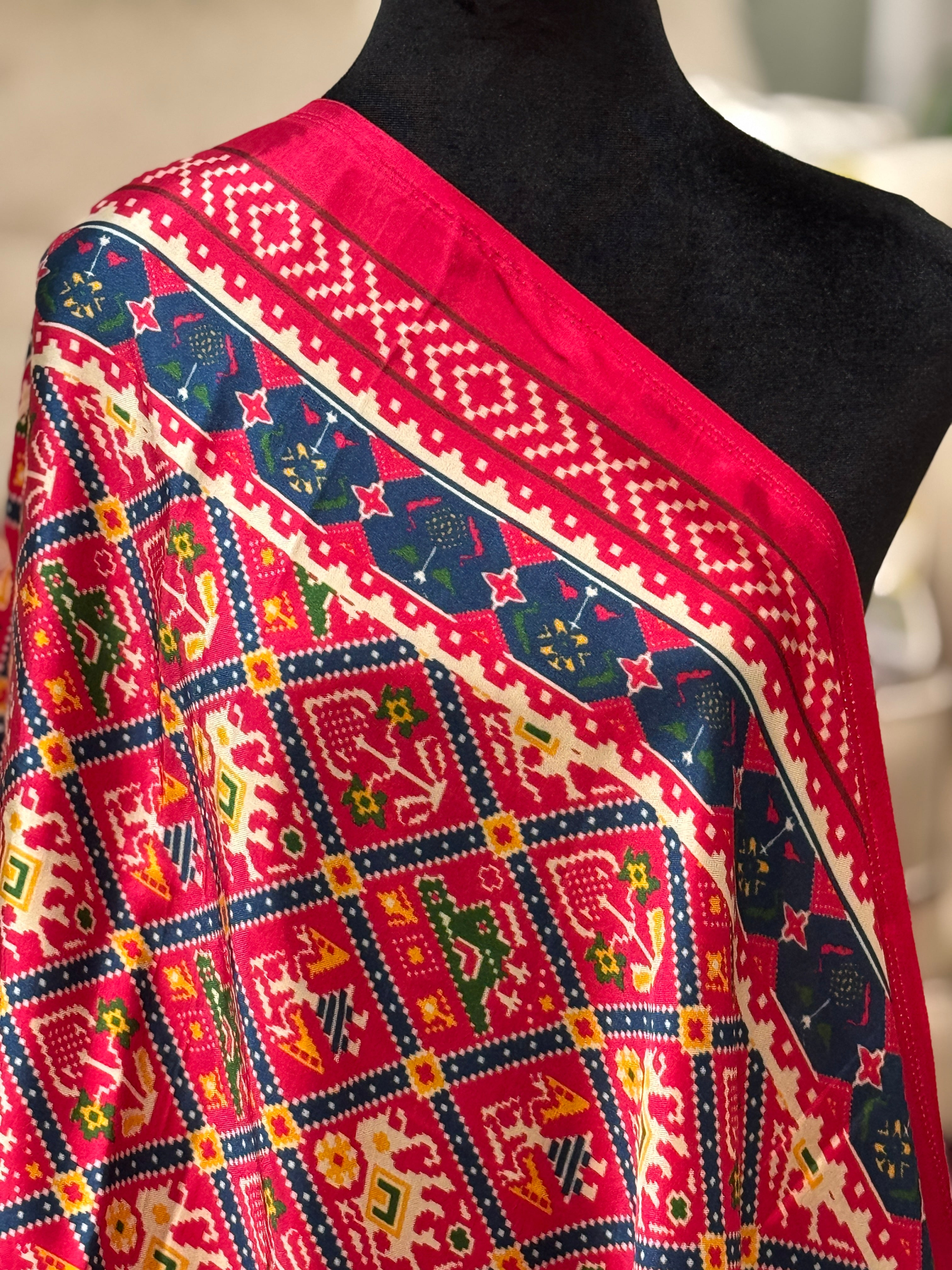 Gajji Silk dupatta - blue