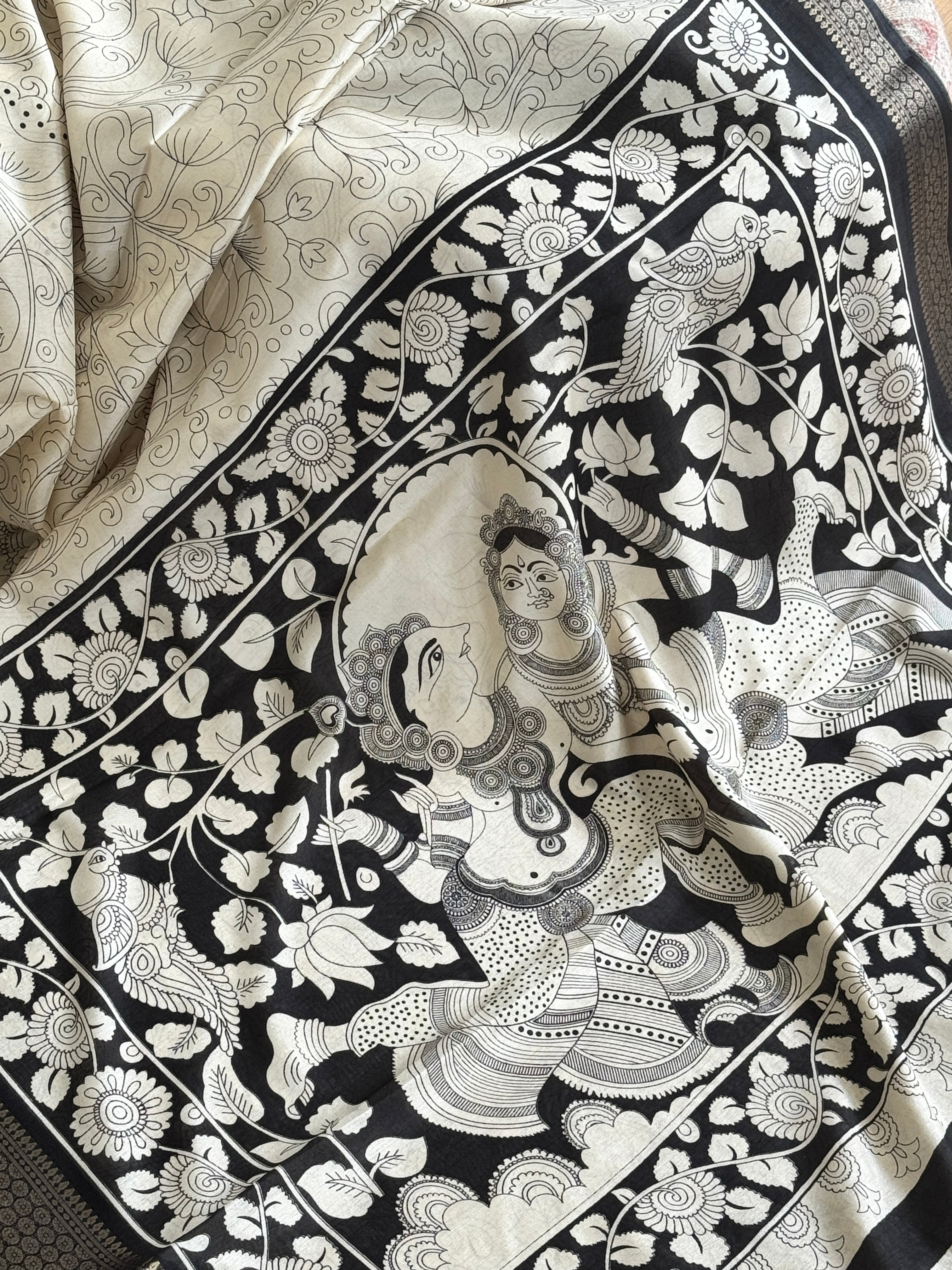 Satin Soft silk Printed saree