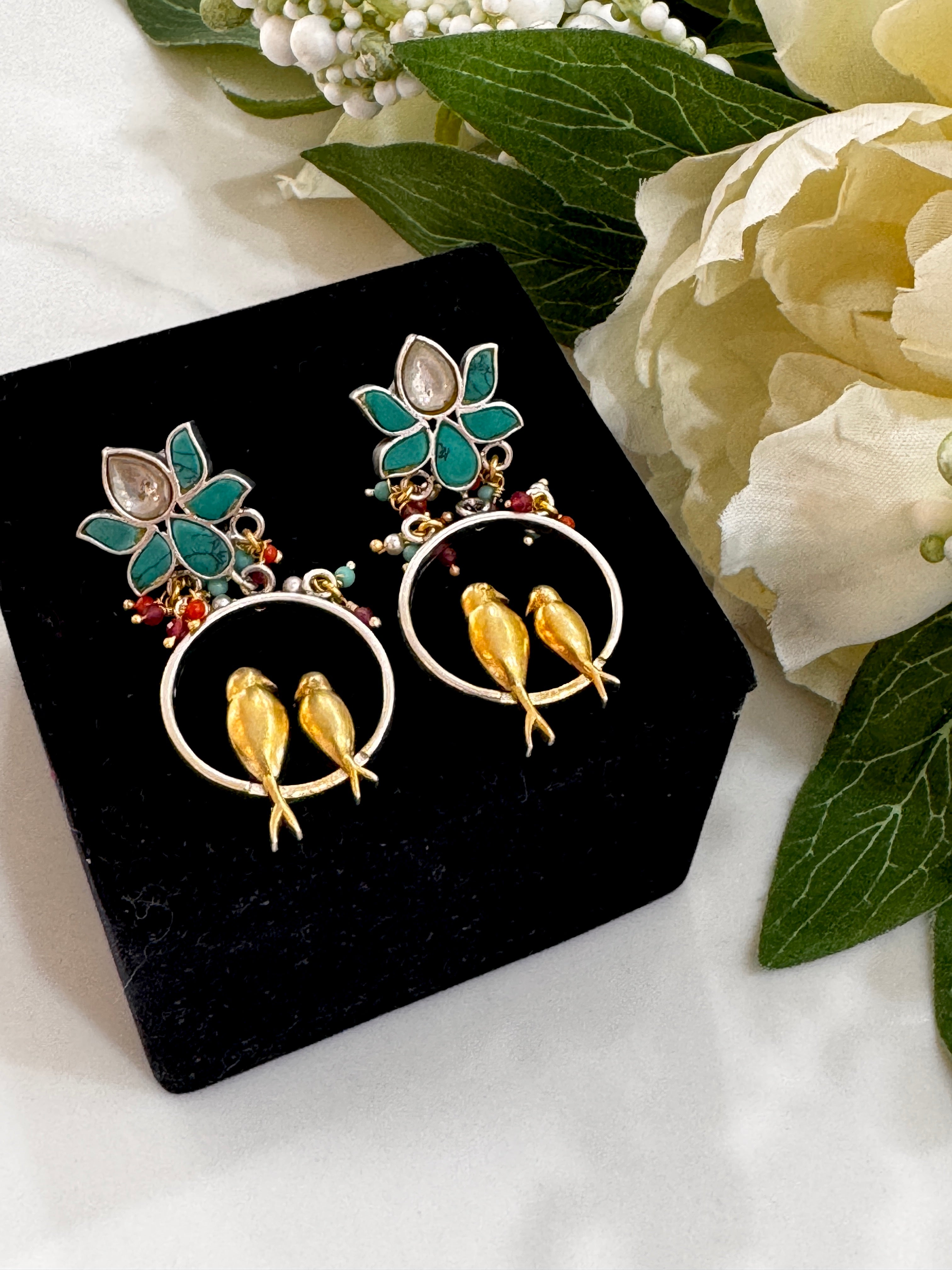 92.5 Silver Dual Tone Fusion Earrings