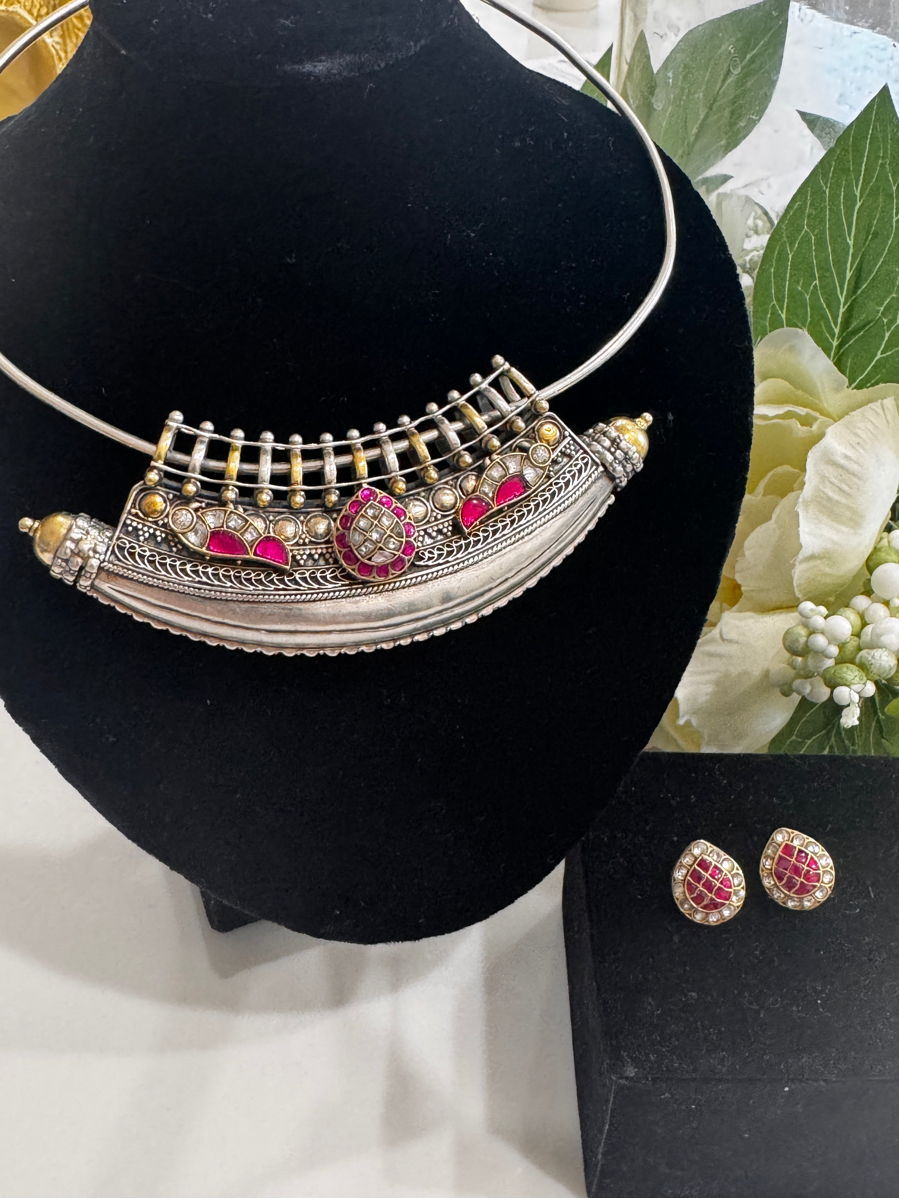 92.5 Silver Dual Tone Fusion Necklace