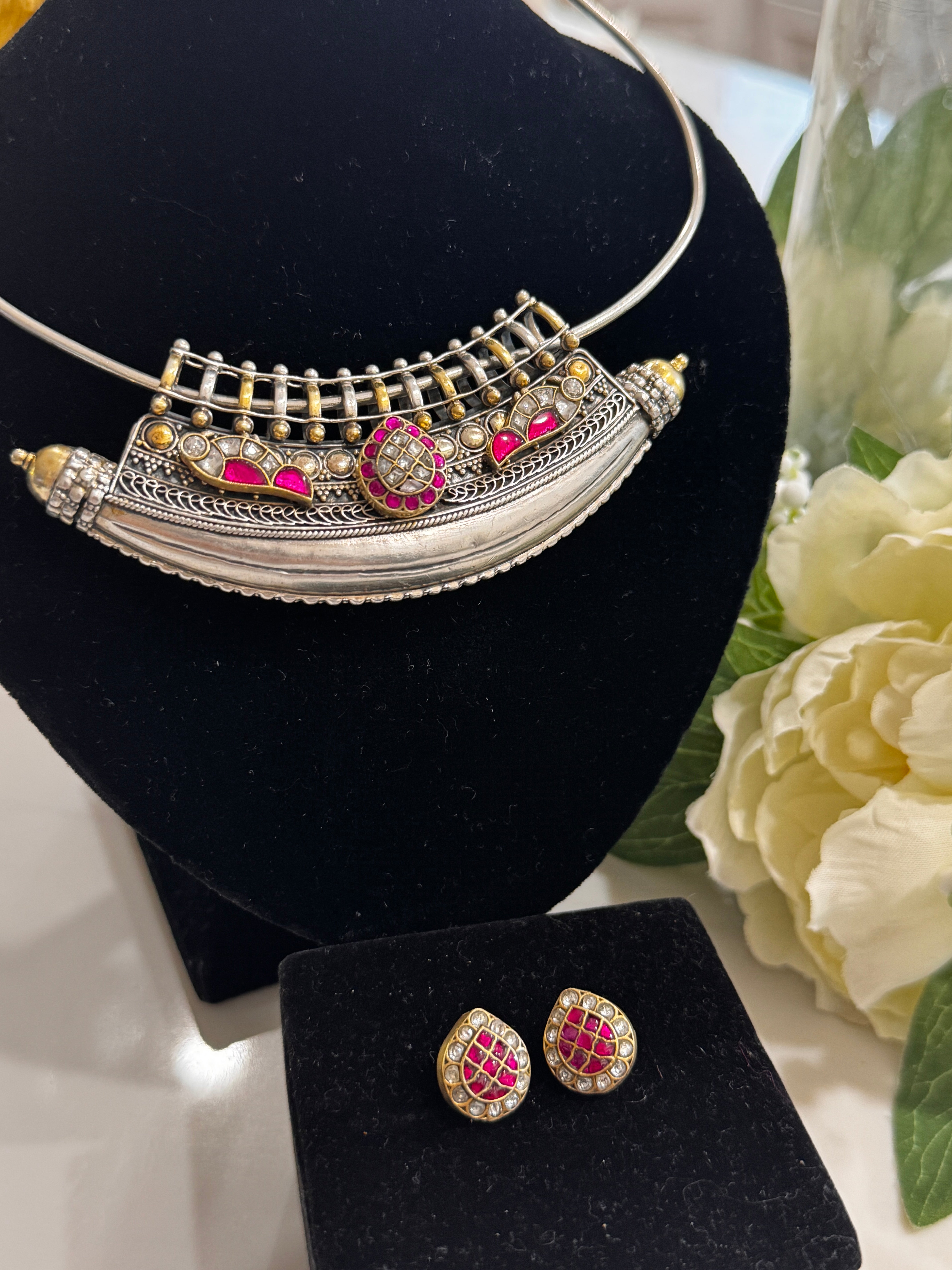 92.5 Silver Dual Tone Fusion Necklace