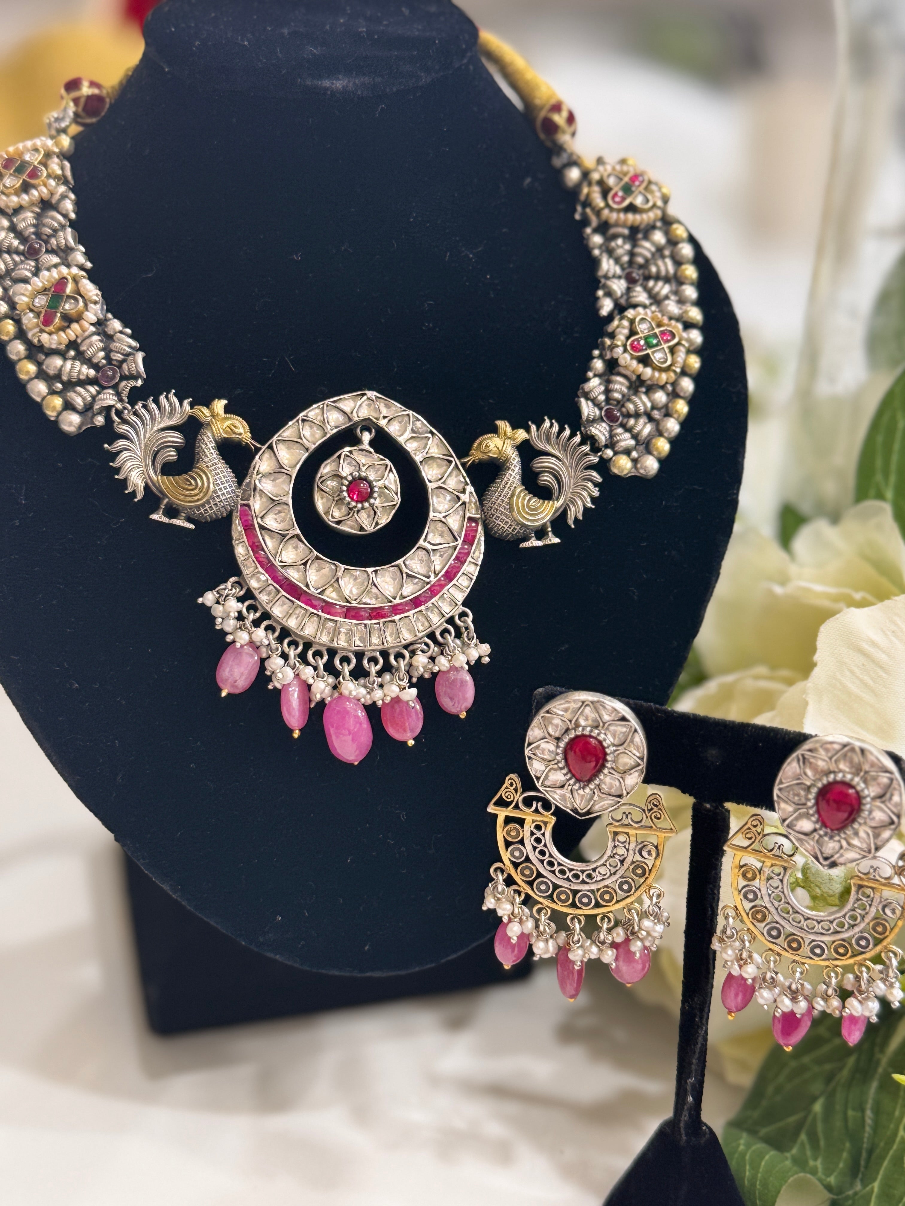 92.5 Silver Dual Tone Fusion Necklace