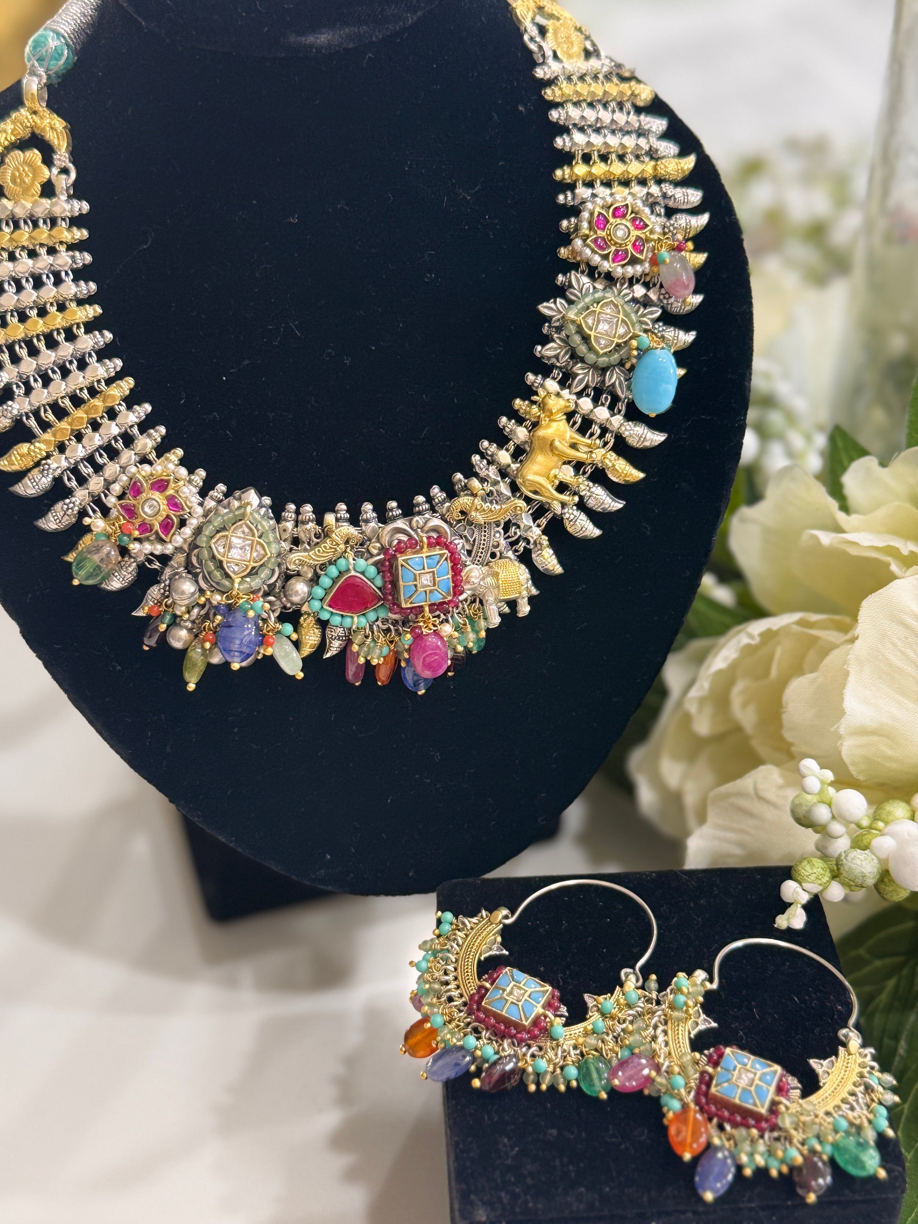 92.5 Silver Dual Tone Fusion Necklace