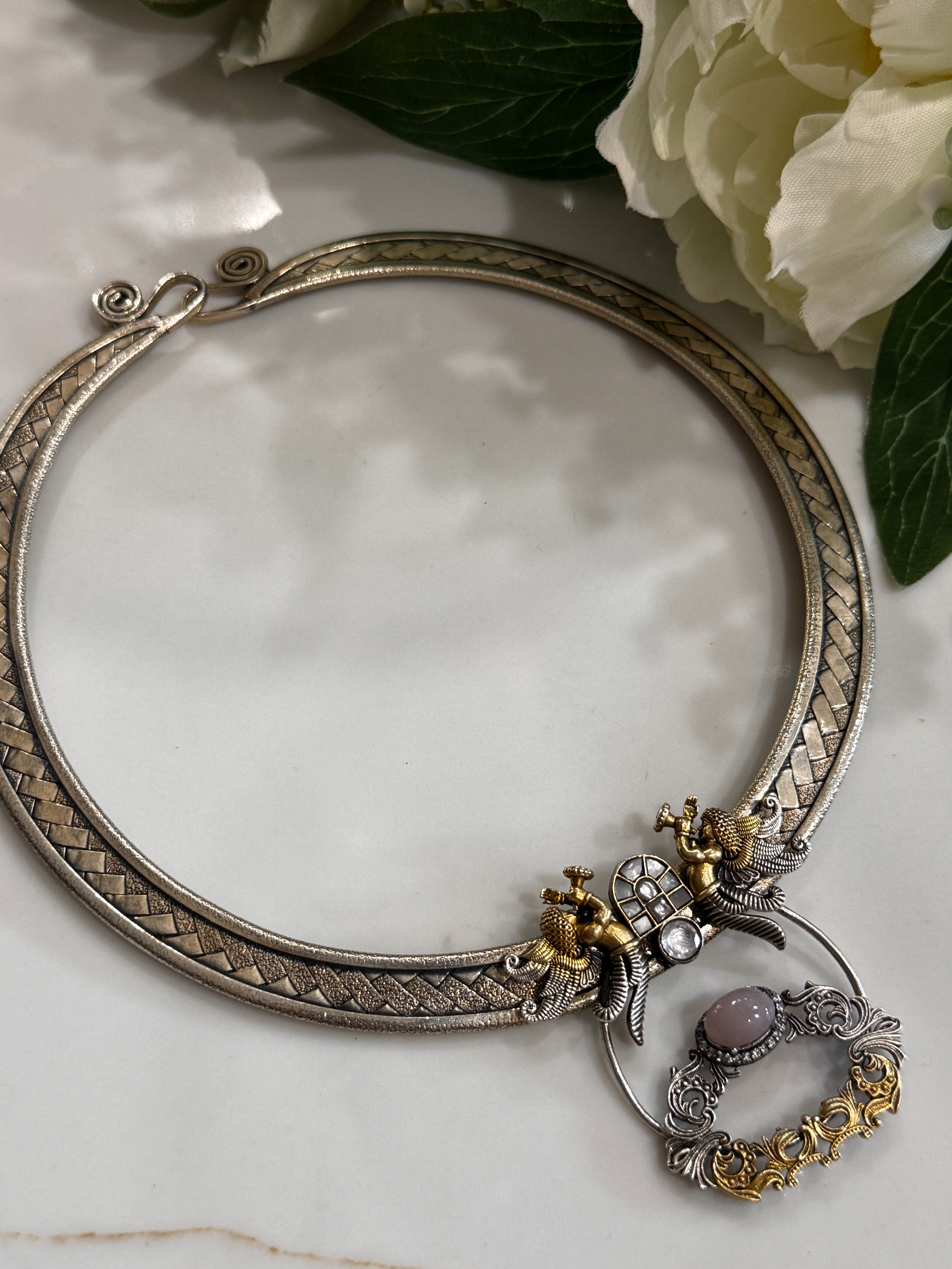 92.5 Silver Dual Tone Fusion Necklace