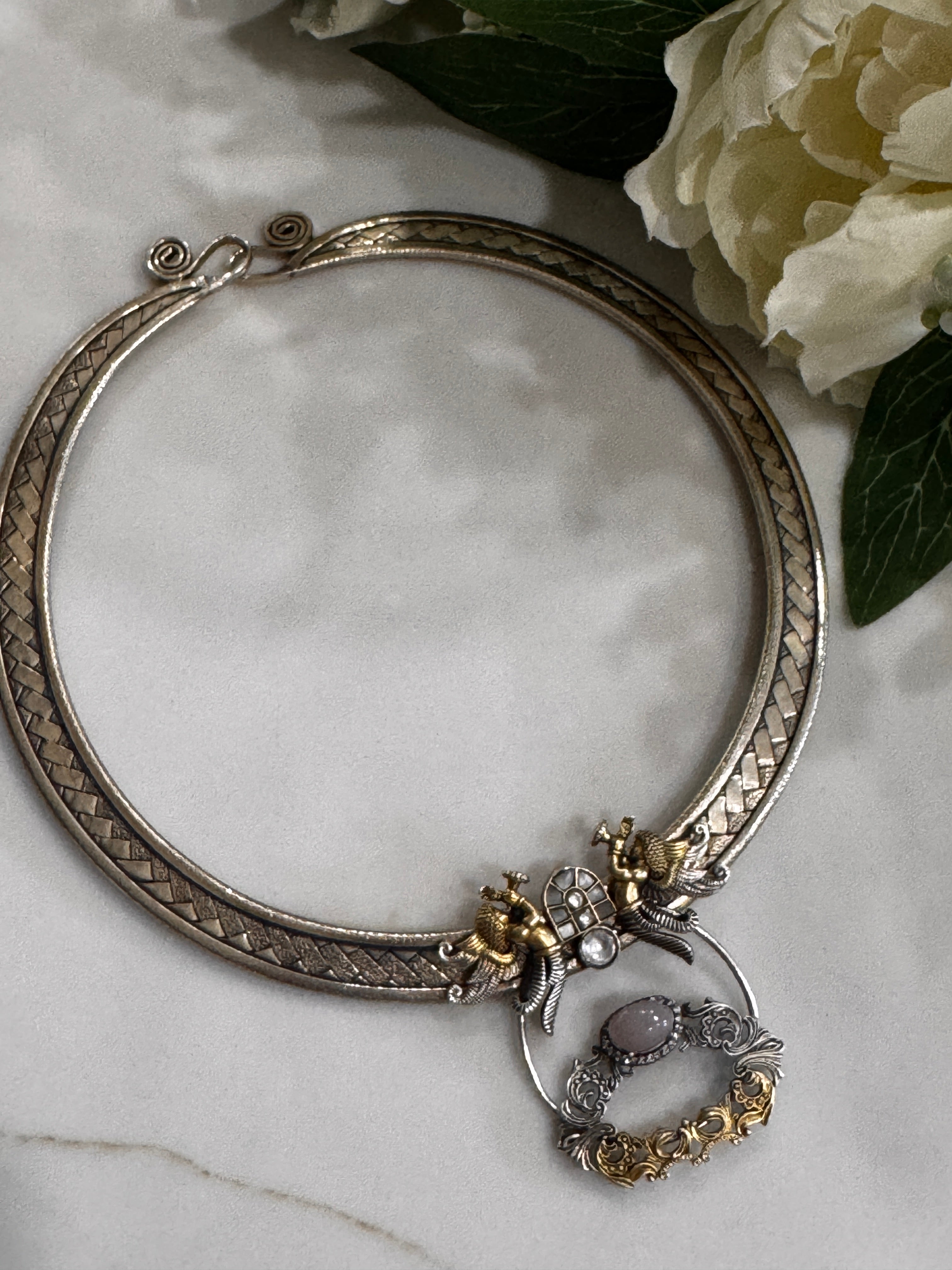 92.5 Silver Dual Tone Fusion Necklace