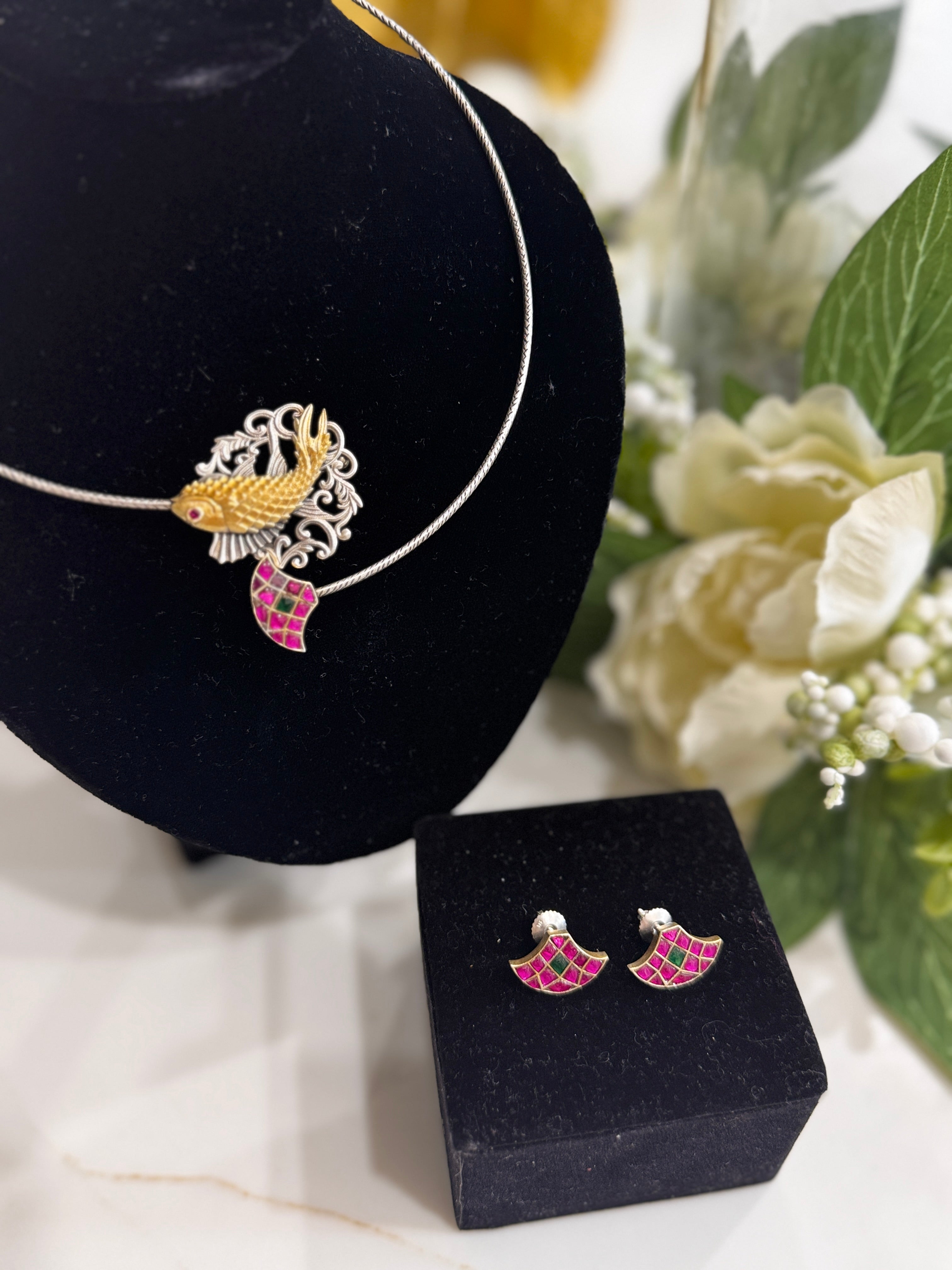 92.5 Silver Dual Tone Fusion Necklace