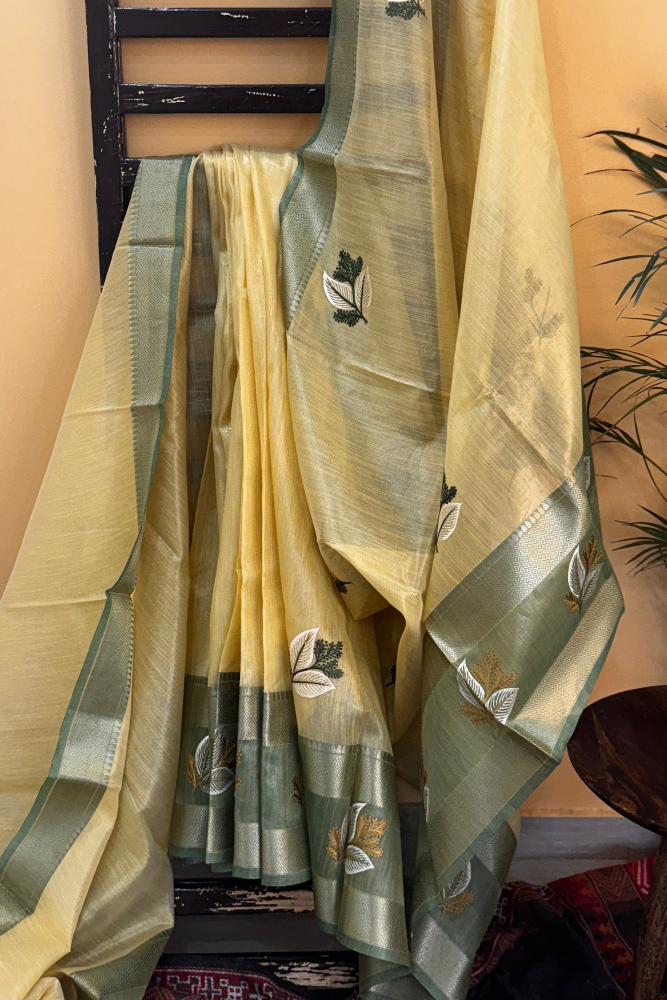 Tissue Silk with Embroidery