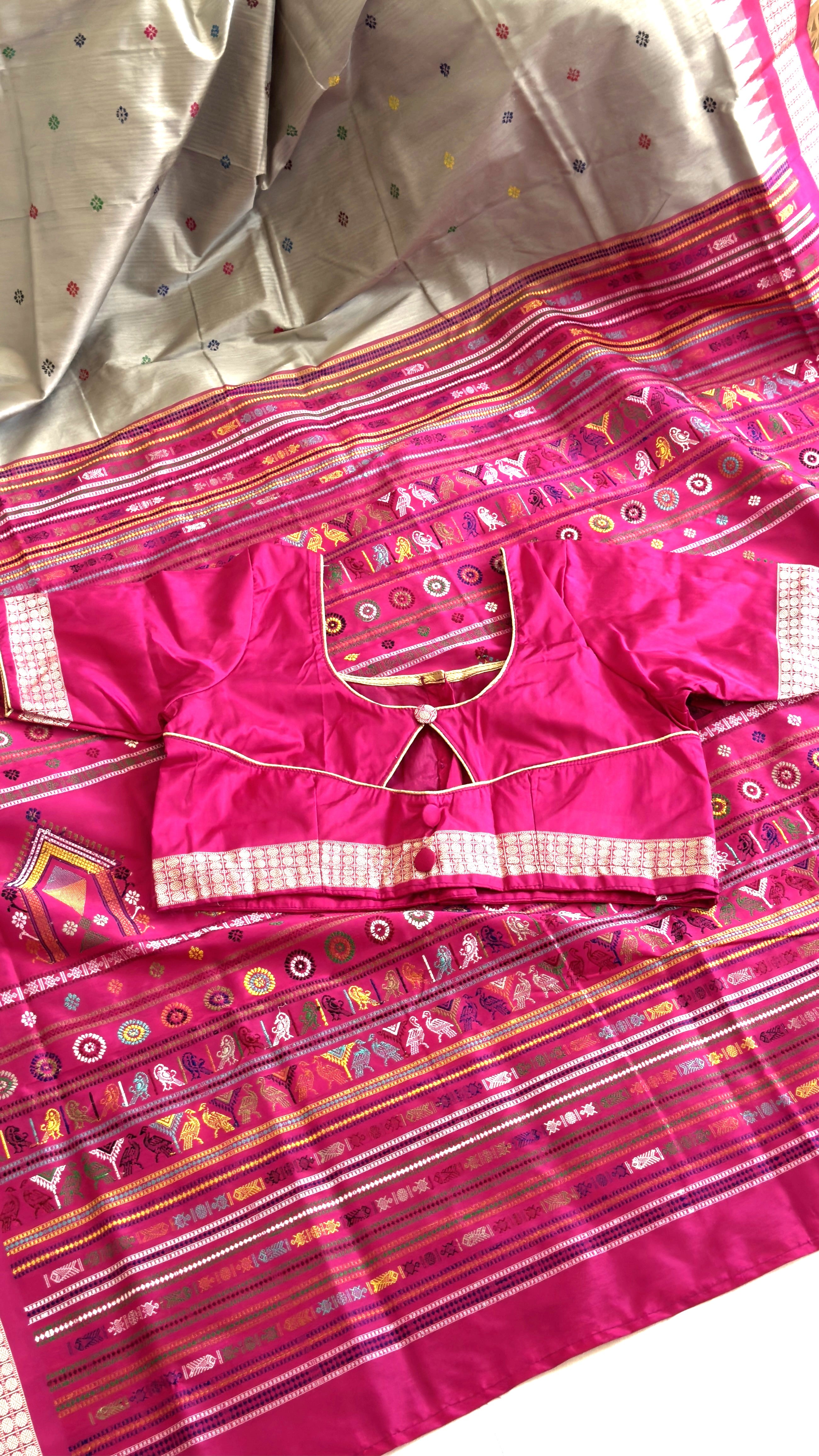 Dolabedi Pure Silk Sambalpuri Odisha Handloom Saree