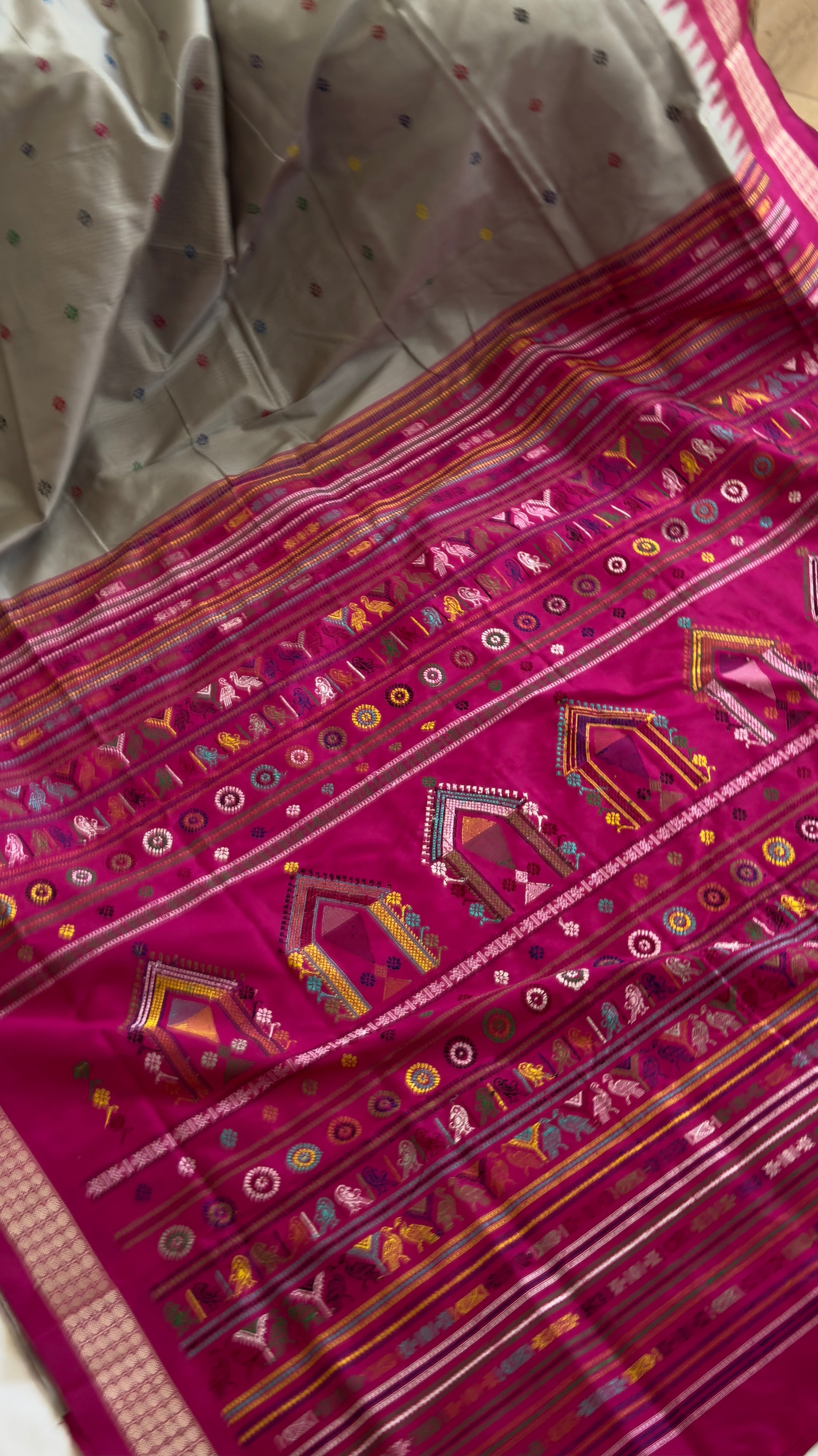 Dolabedi Pure Silk Sambalpuri Odisha Handloom Saree