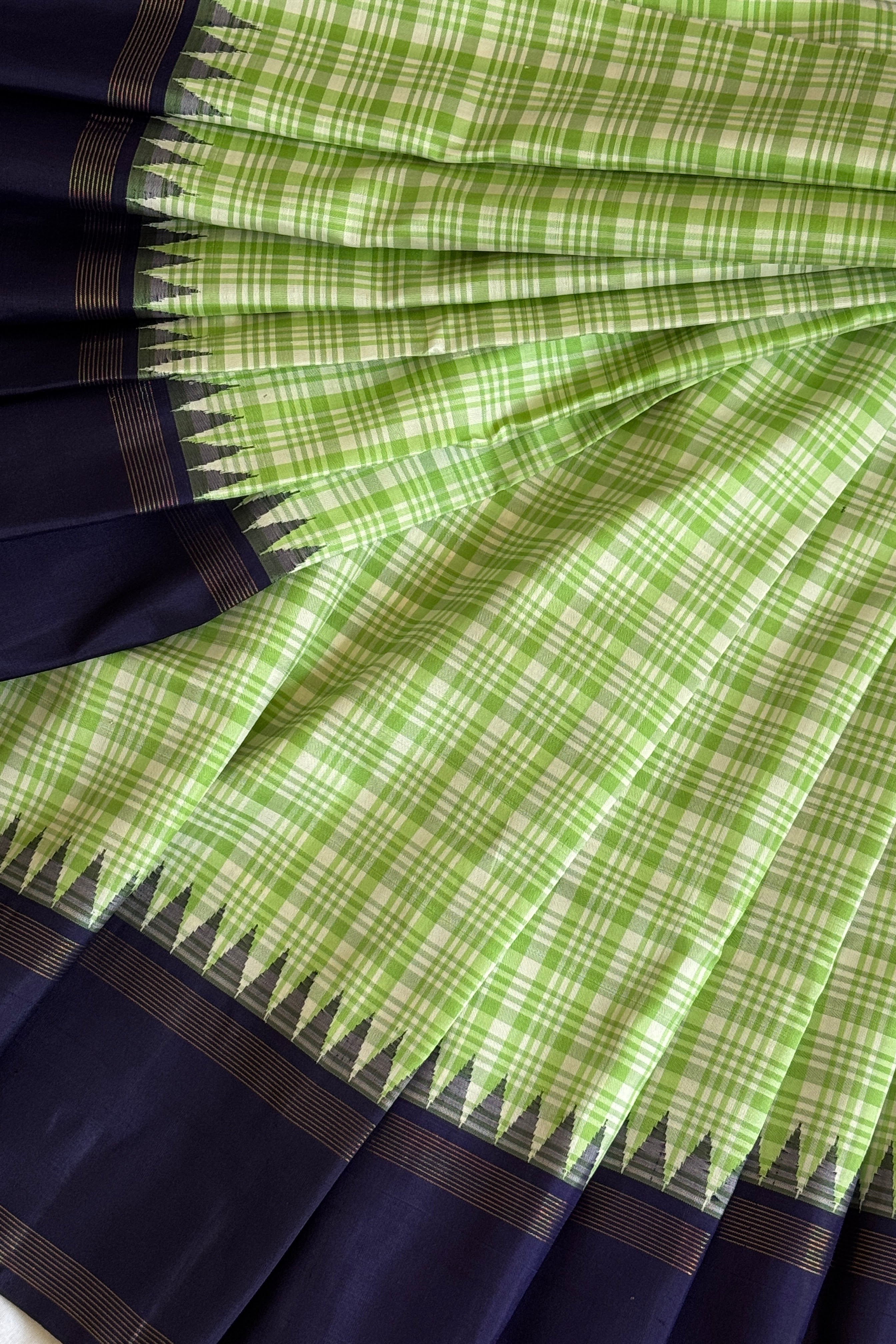 Kanjeevaram Handloom Pure Silk Kattam Saree