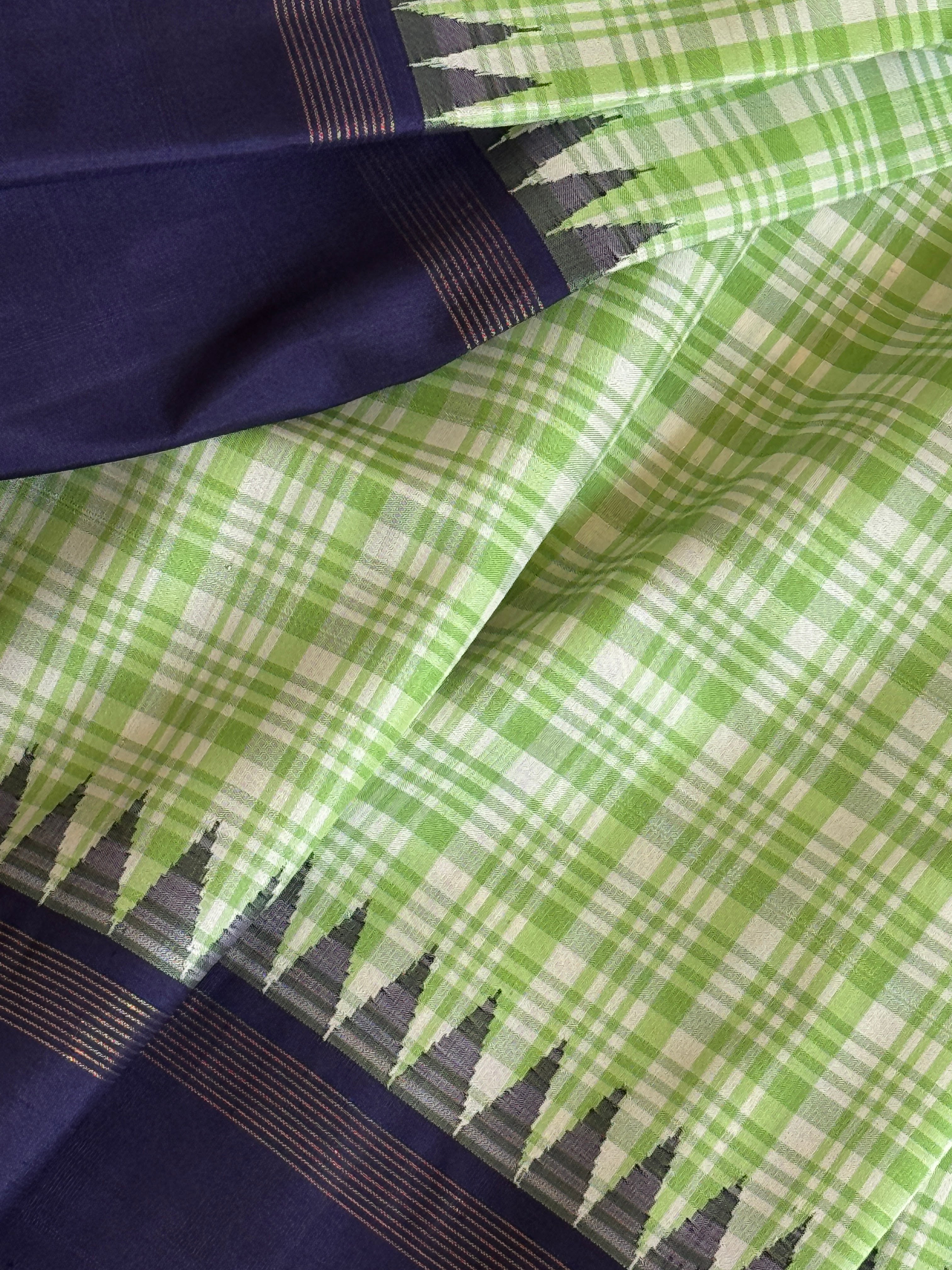 Kanjeevaram Handloom Pure Silk Kattam Saree