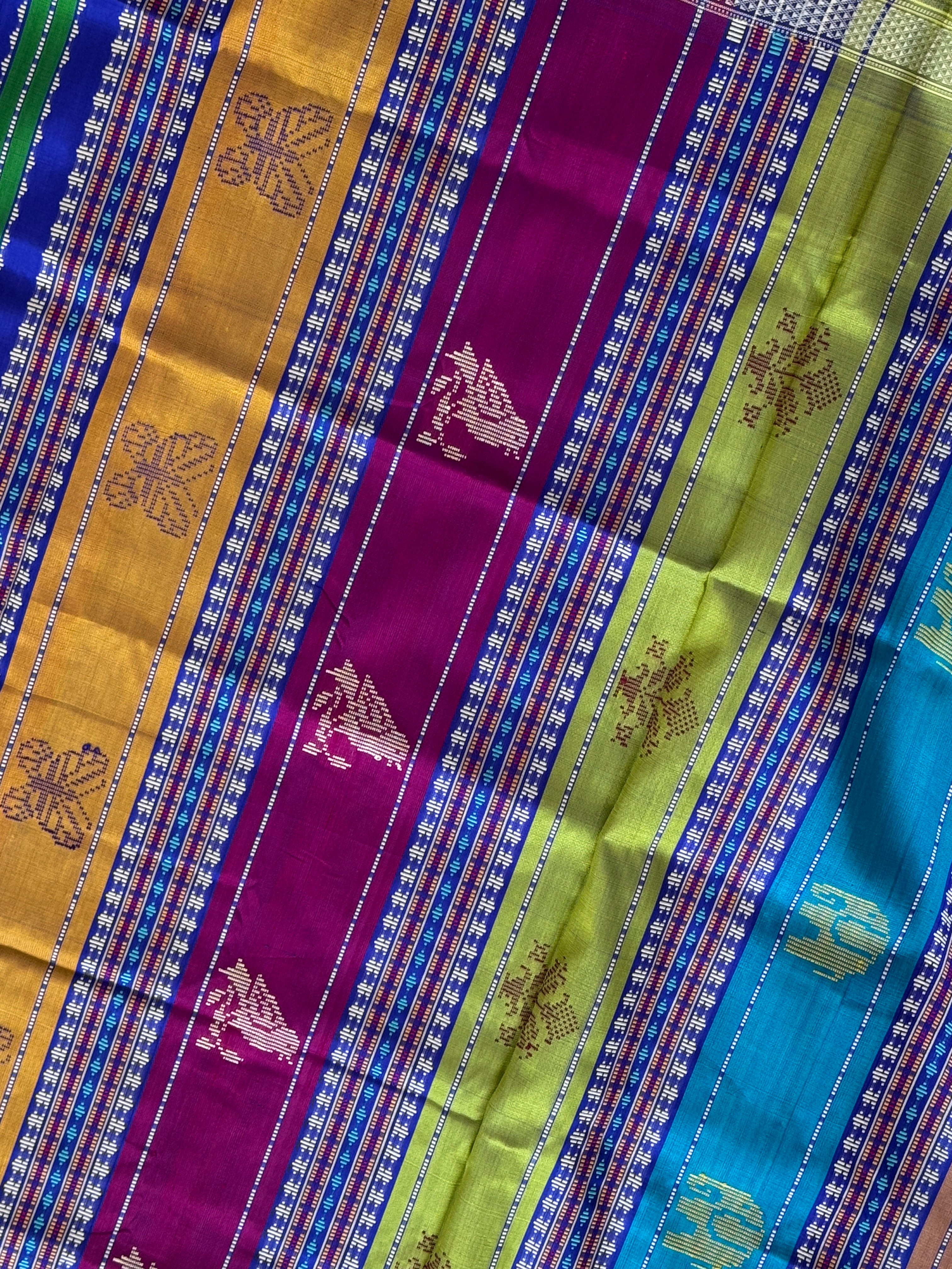 Berhampuri Double Pallu Odisha Handloom Saree