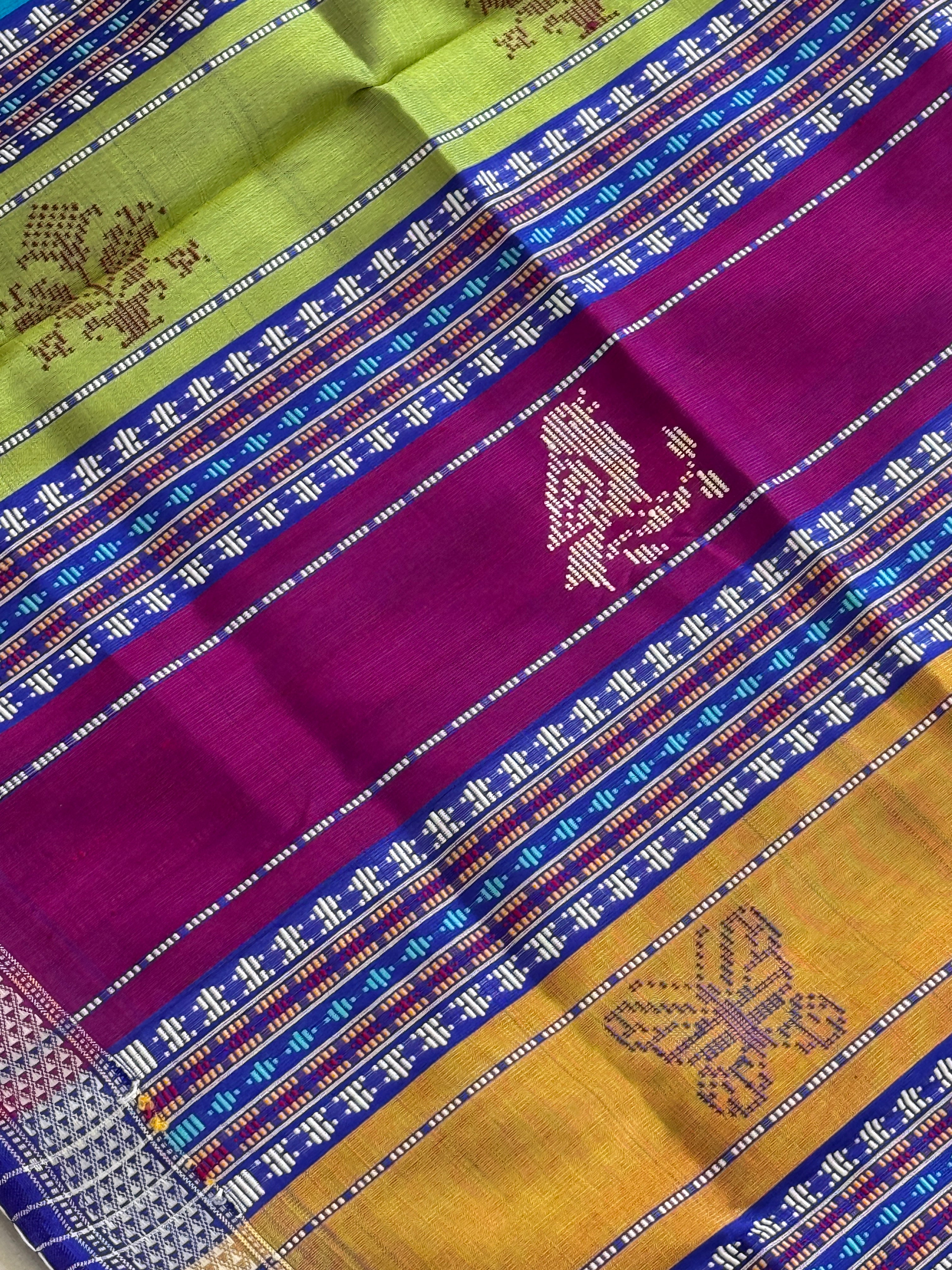 Berhampuri Double Pallu Odisha Handloom Saree