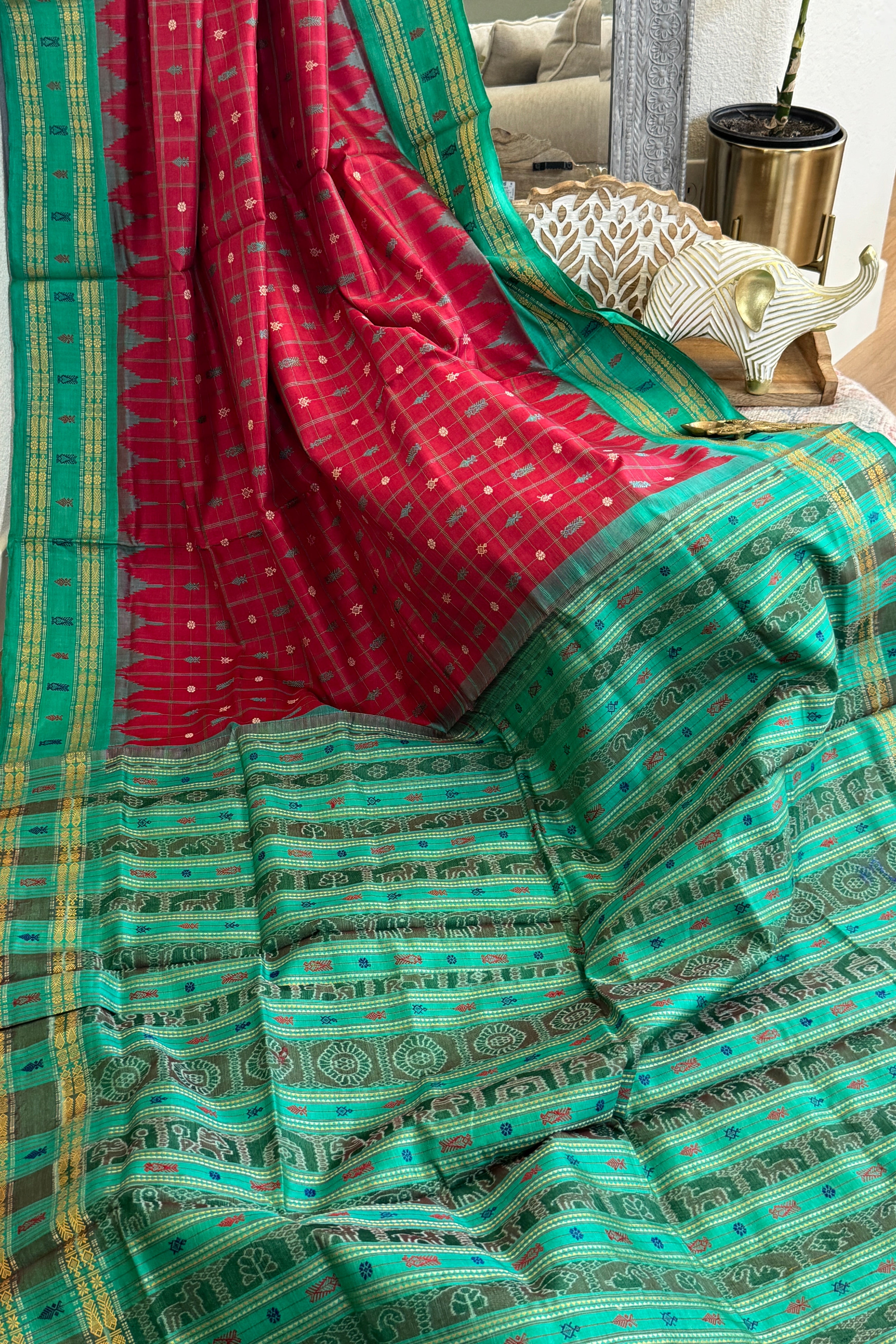 Odisha Hazar Butta Tussar Mulberry Silk Handloom Saree