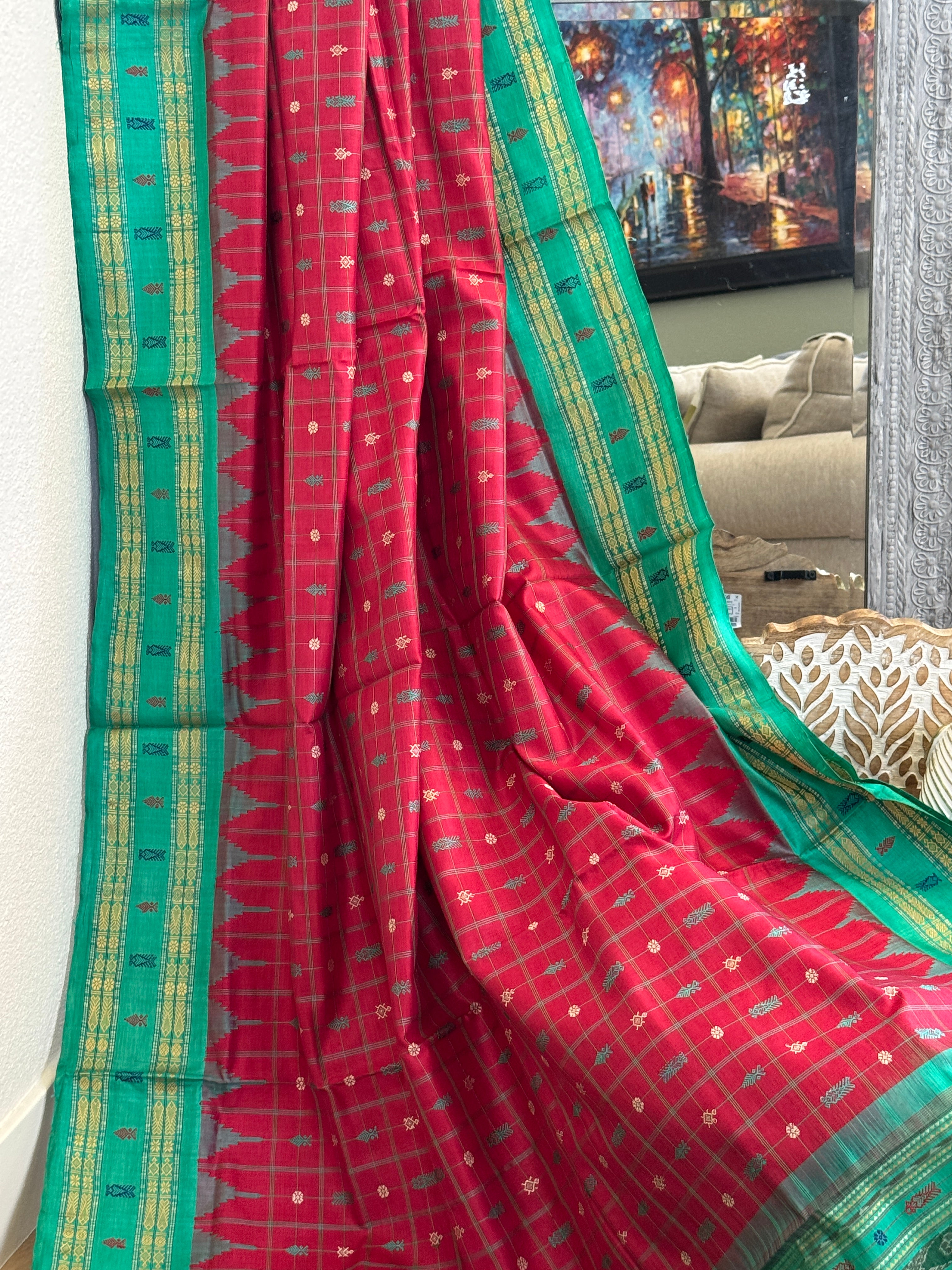 Odisha Hazar Butta Tussar Mulberry Silk Handloom Saree