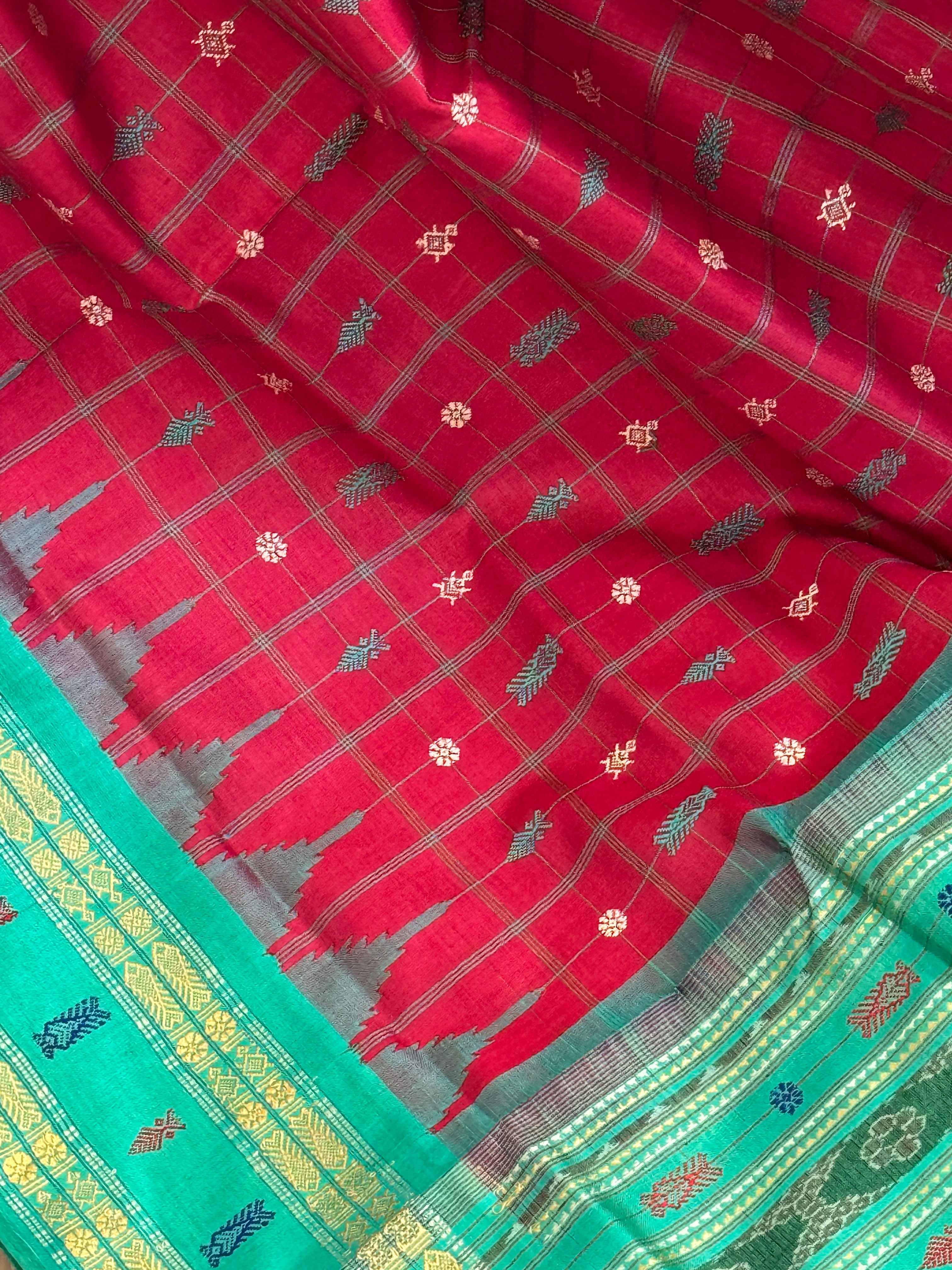 Odisha Hazar Butta Tussar Mulberry Silk Handloom Saree