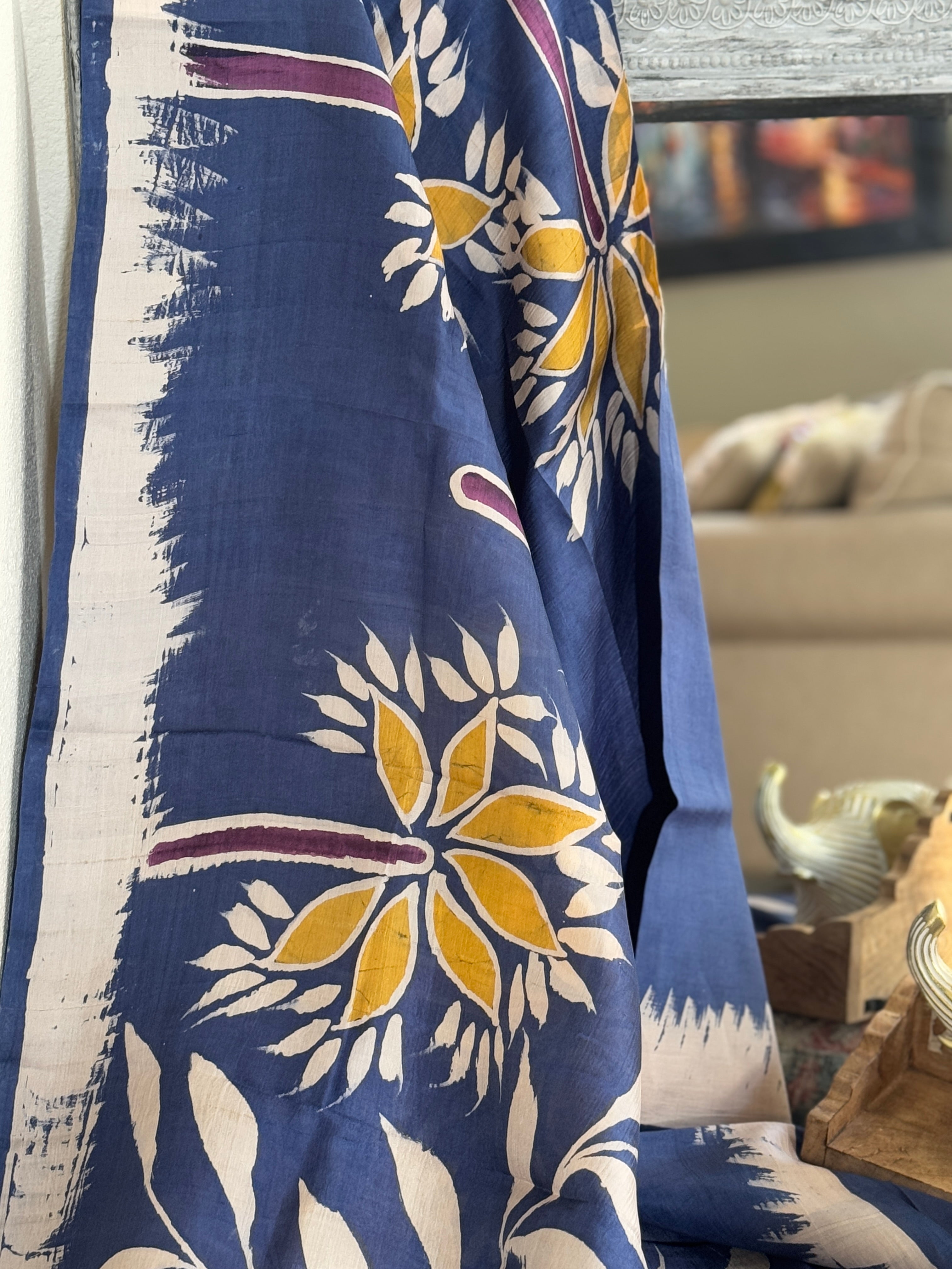 Hand Batik Pure Silk Saree