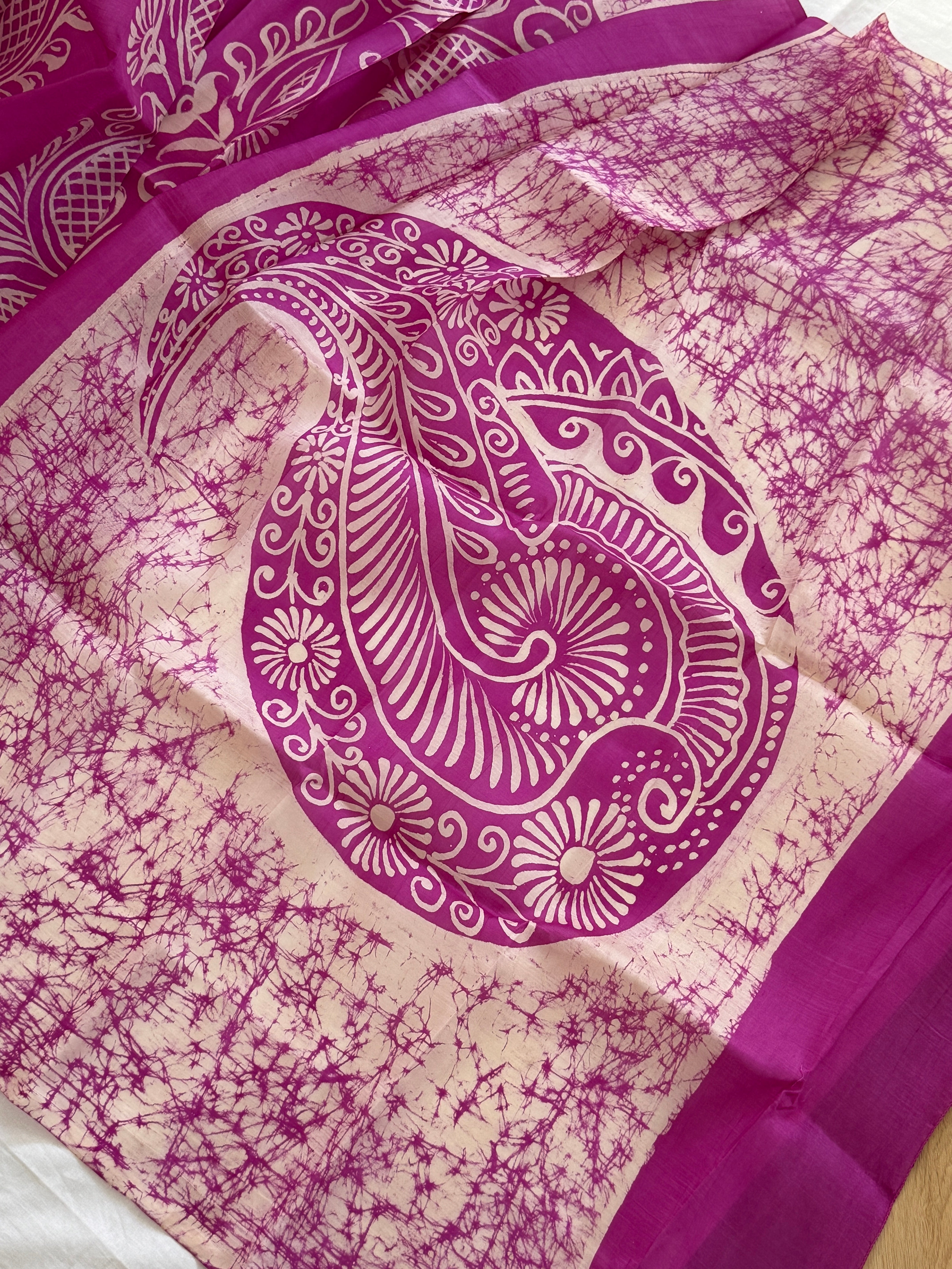 Hand Batik Pure Silk Saree