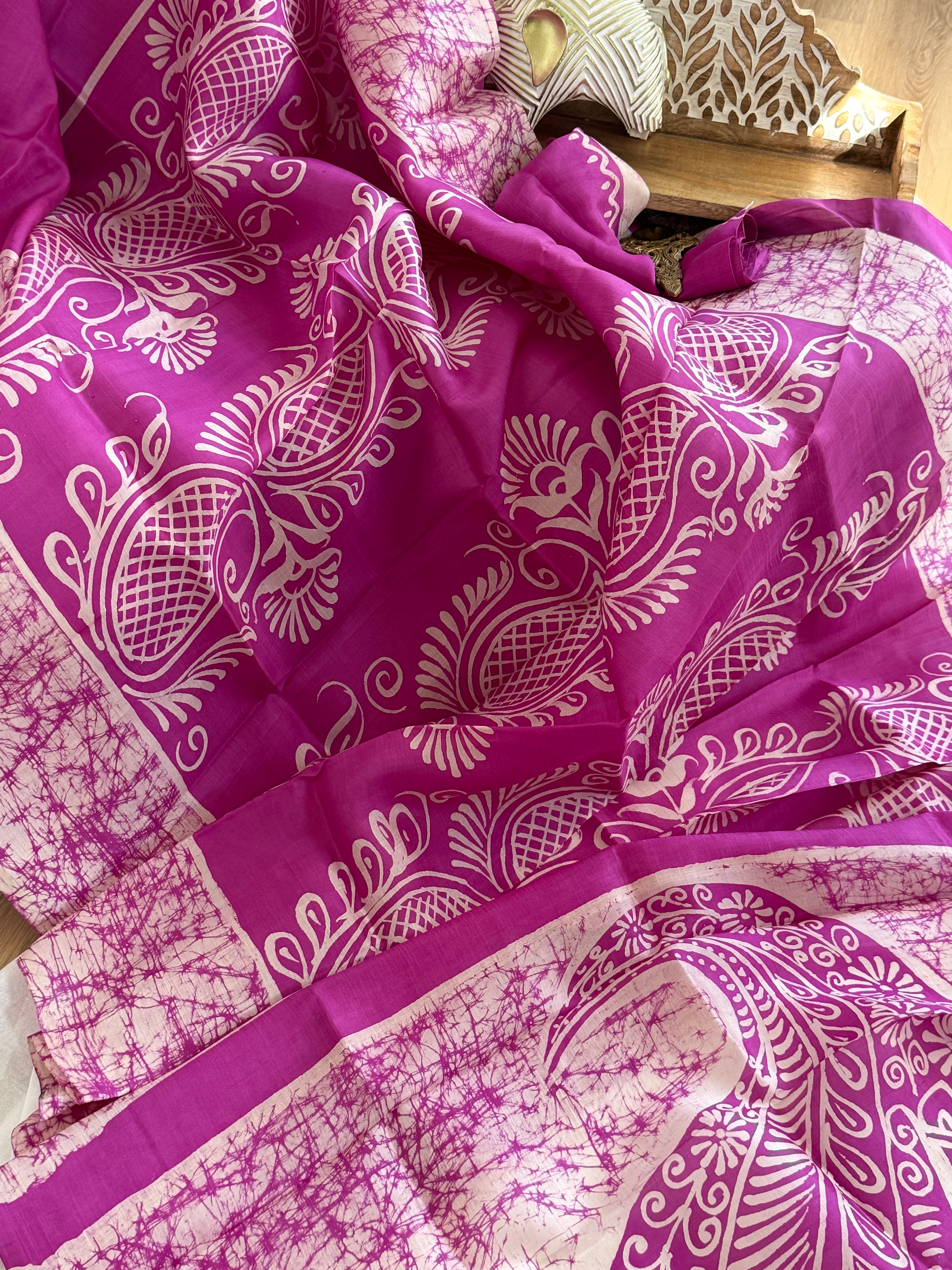 Hand Batik Pure Silk Saree