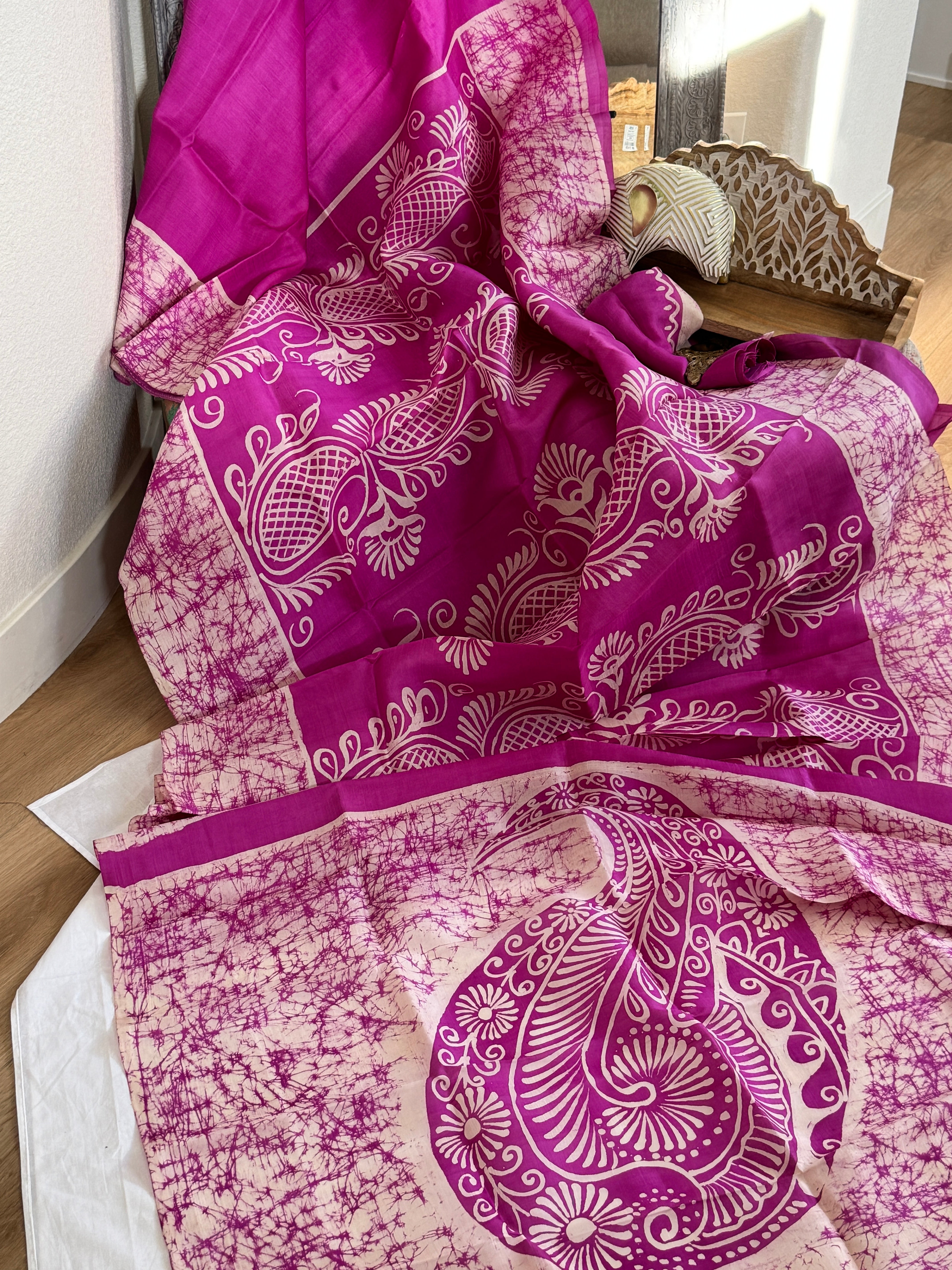 Hand Batik Pure Silk Saree