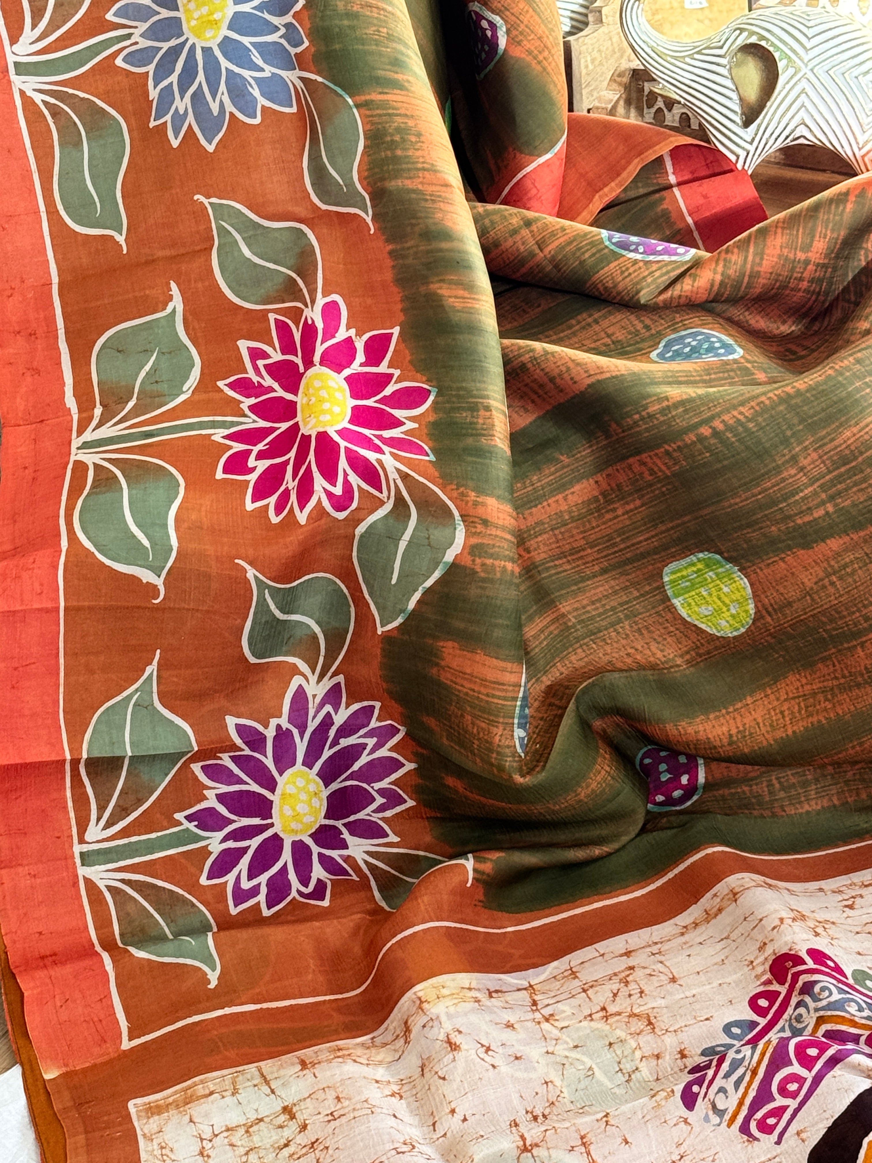 Hand Batik Pure Silk Saree