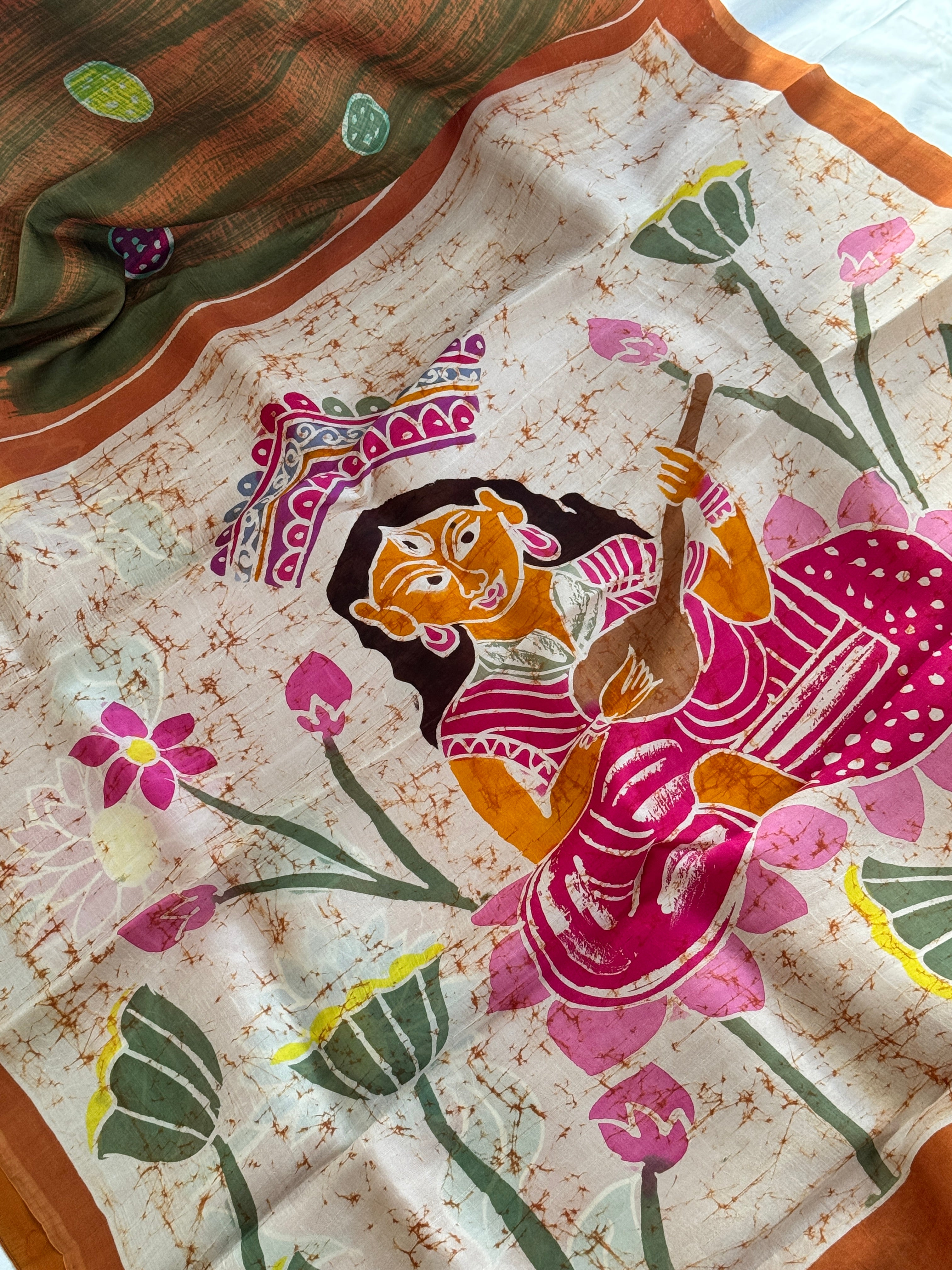 Hand Batik Pure Silk Saree