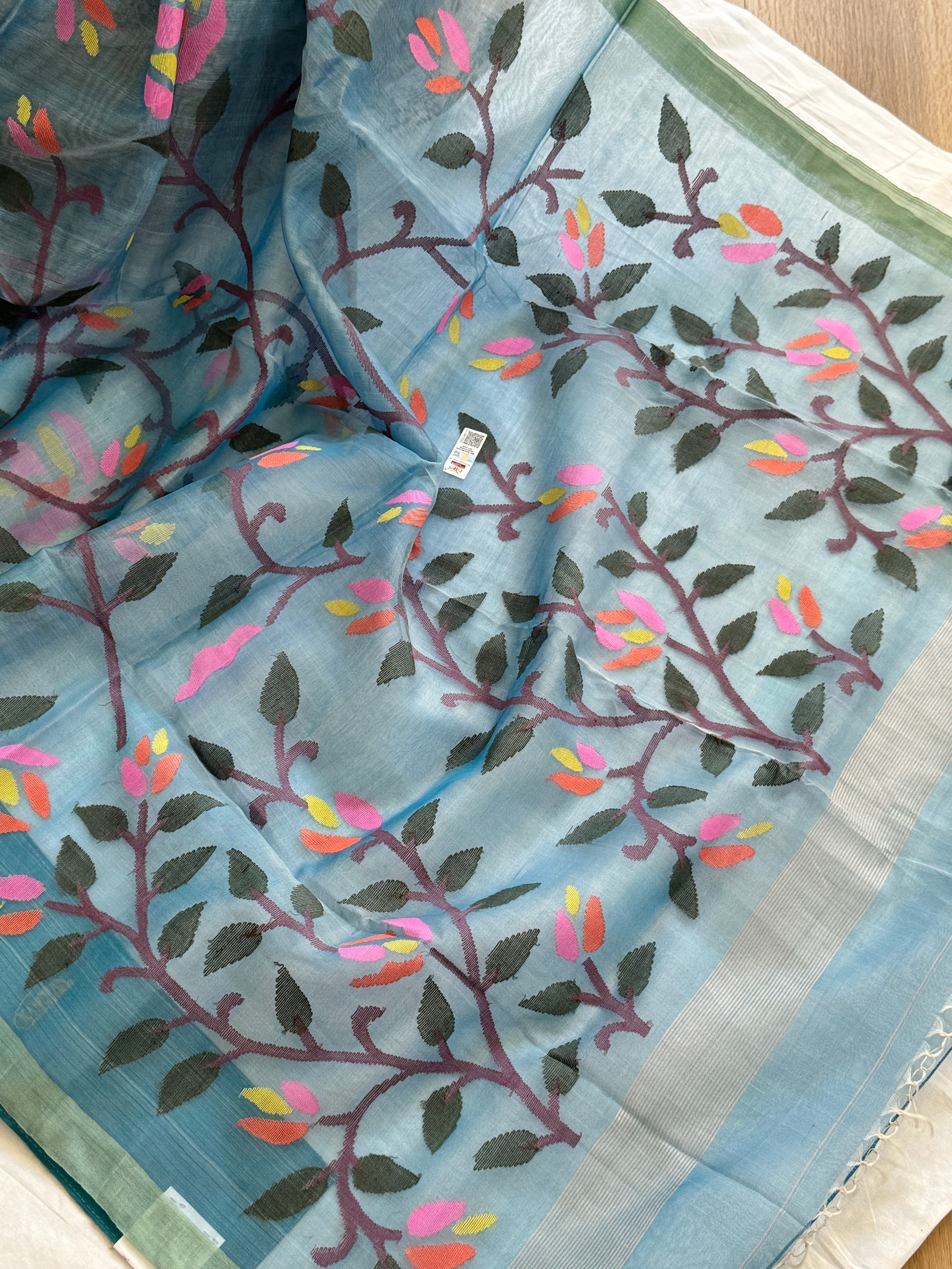 Jamdani Pure Muslin Saree