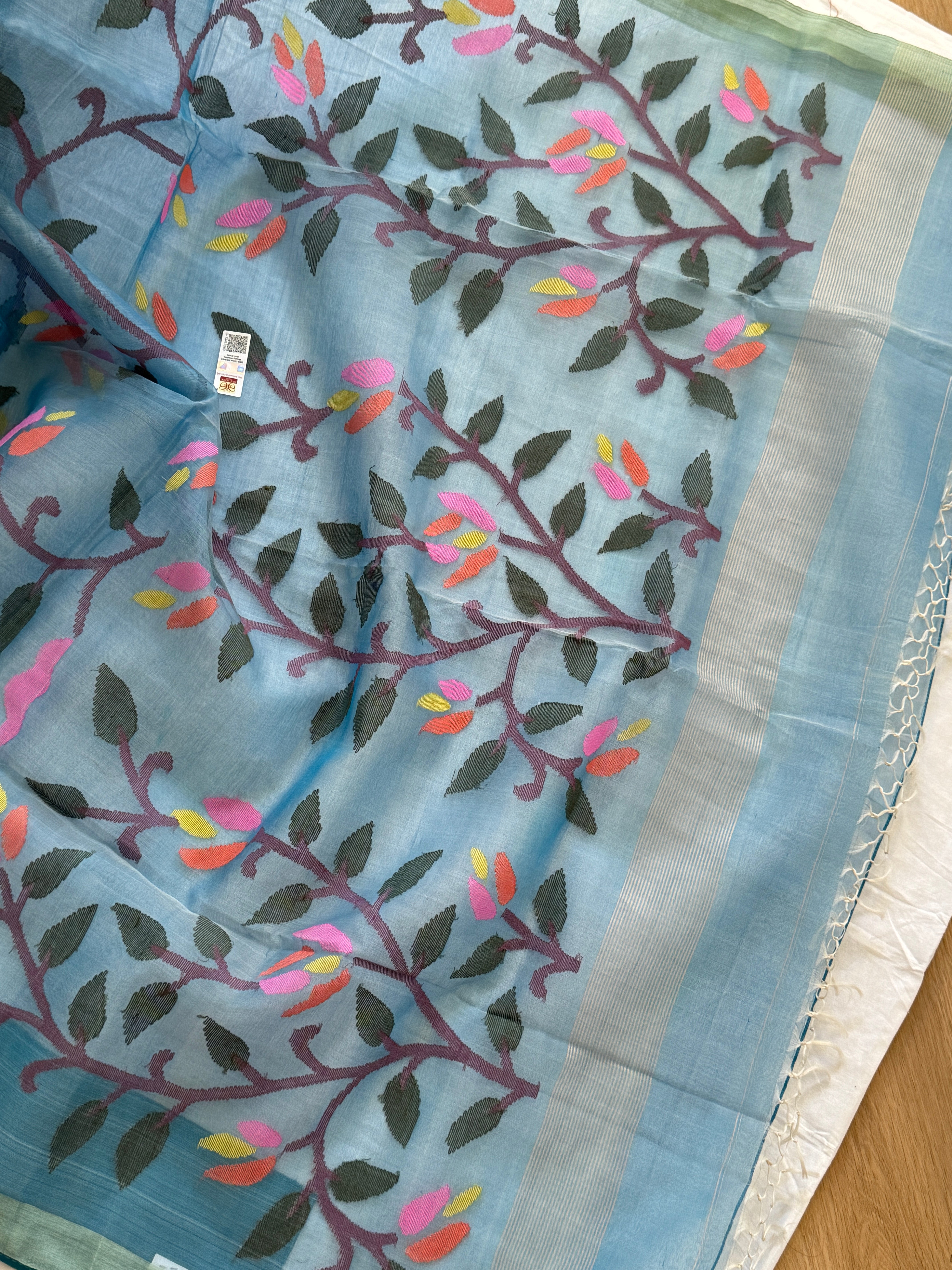 Jamdani Pure Muslin Saree