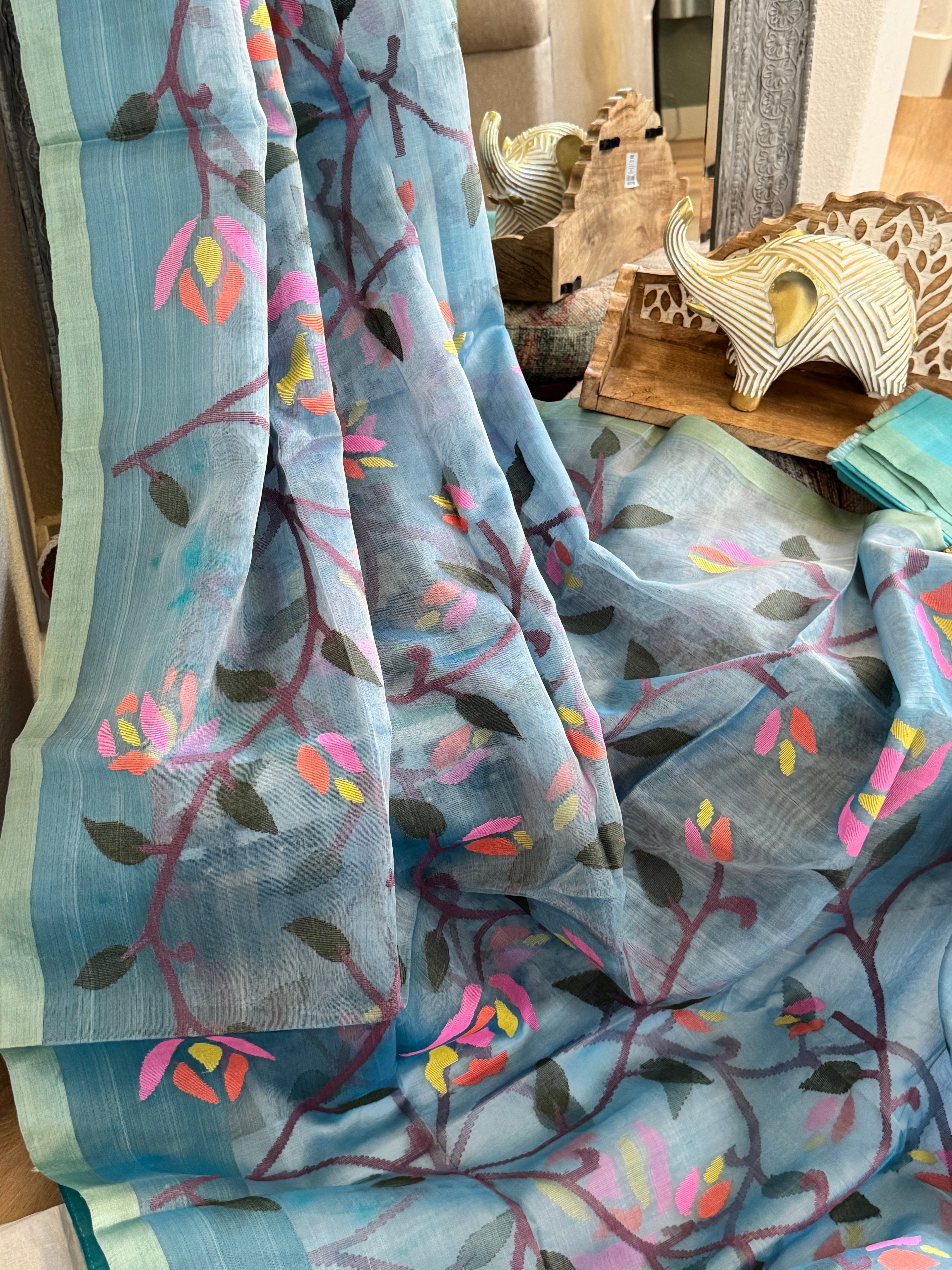 Jamdani Pure Muslin Saree