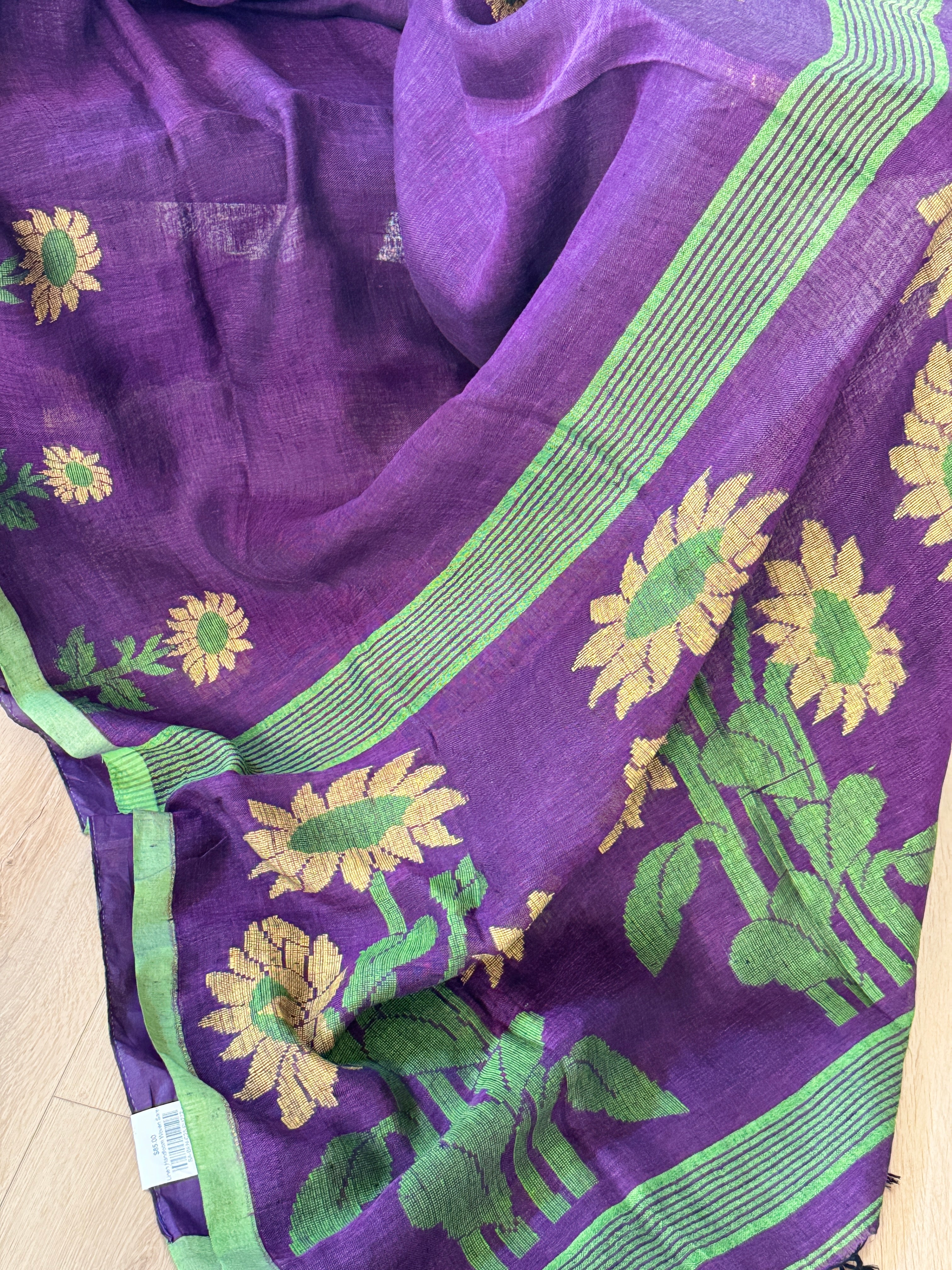 Linen Handloom Woven Saree