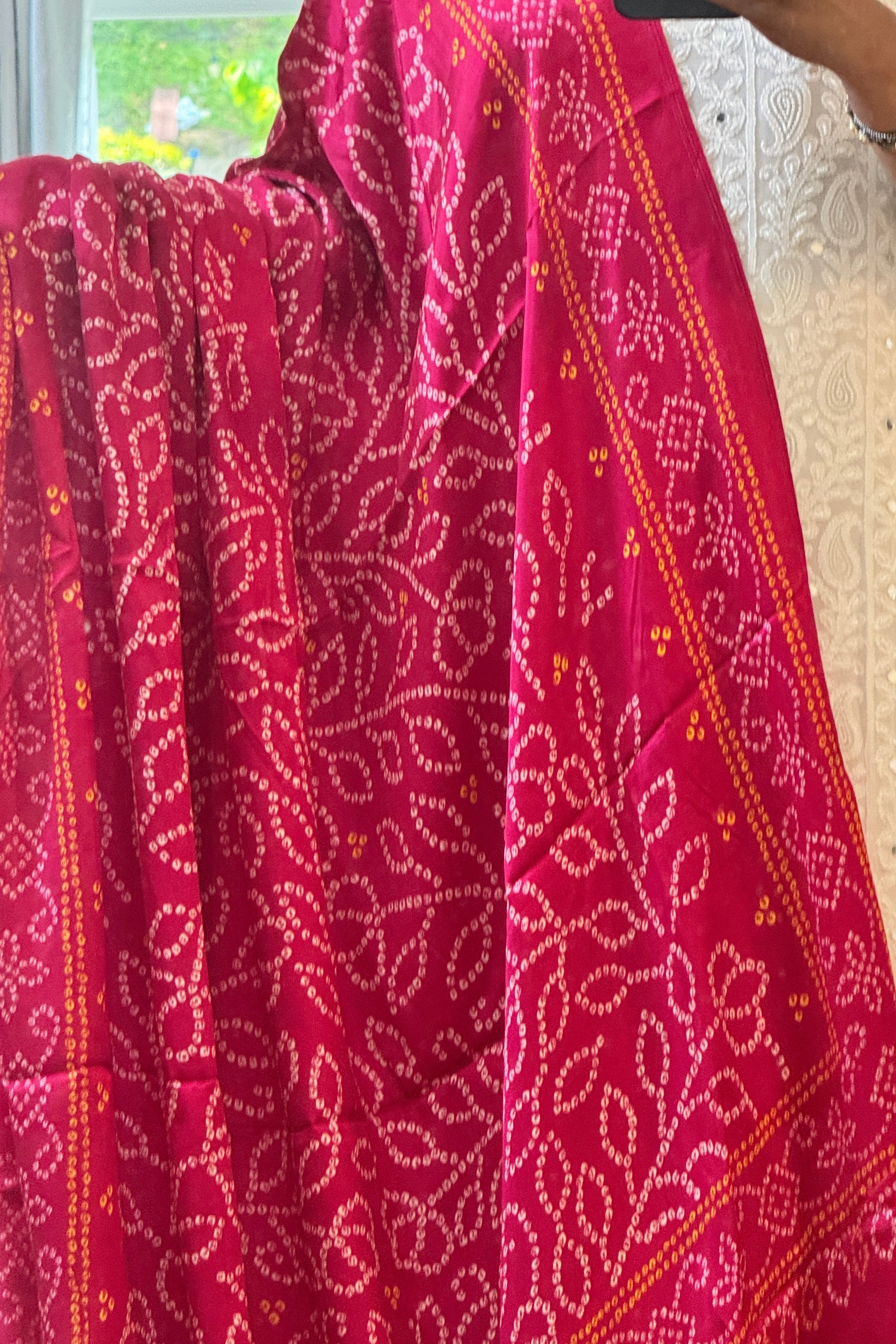 Gajji Silk dupatta - pink
