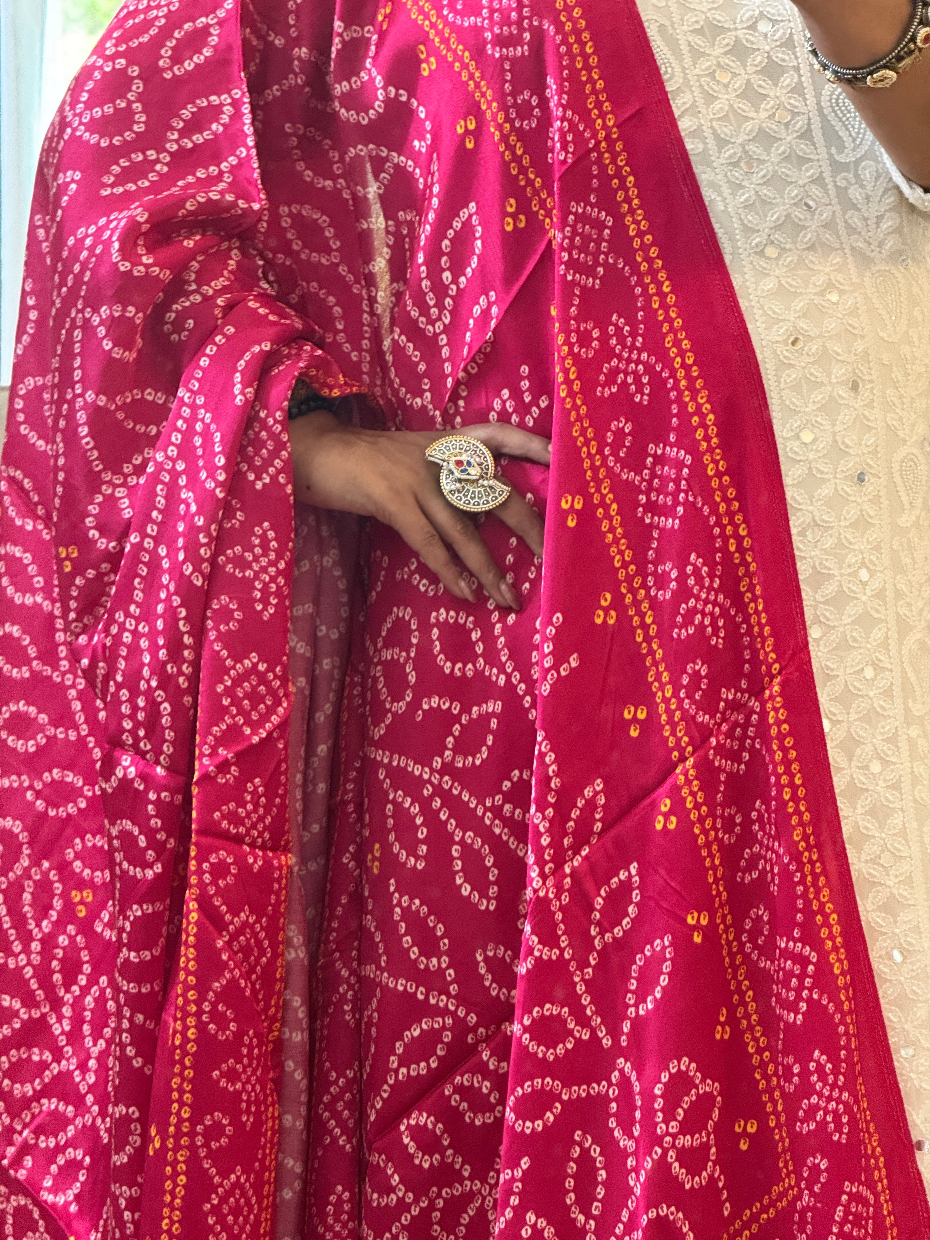 Gajji Silk dupatta - pink