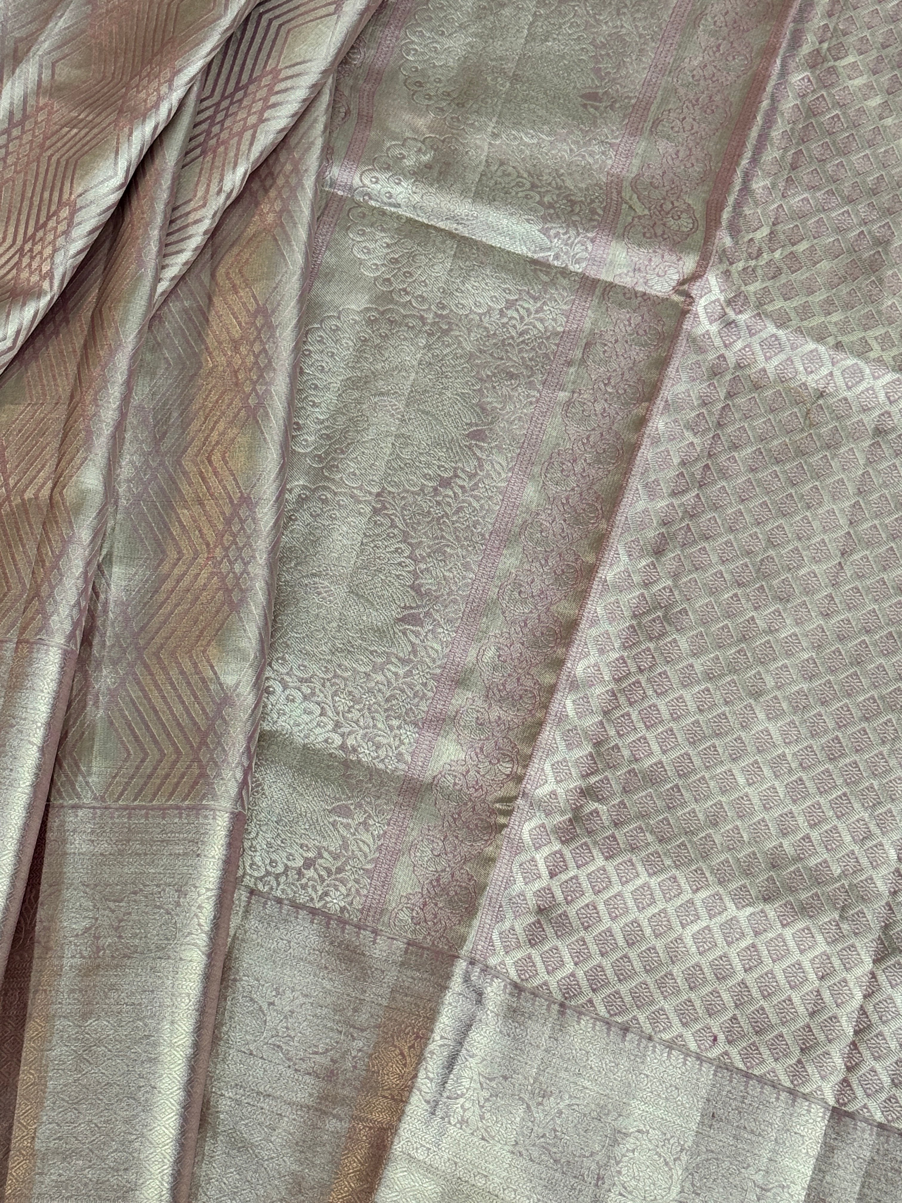 Kanjeevaram Tissue Pure Handloom Silk Saree