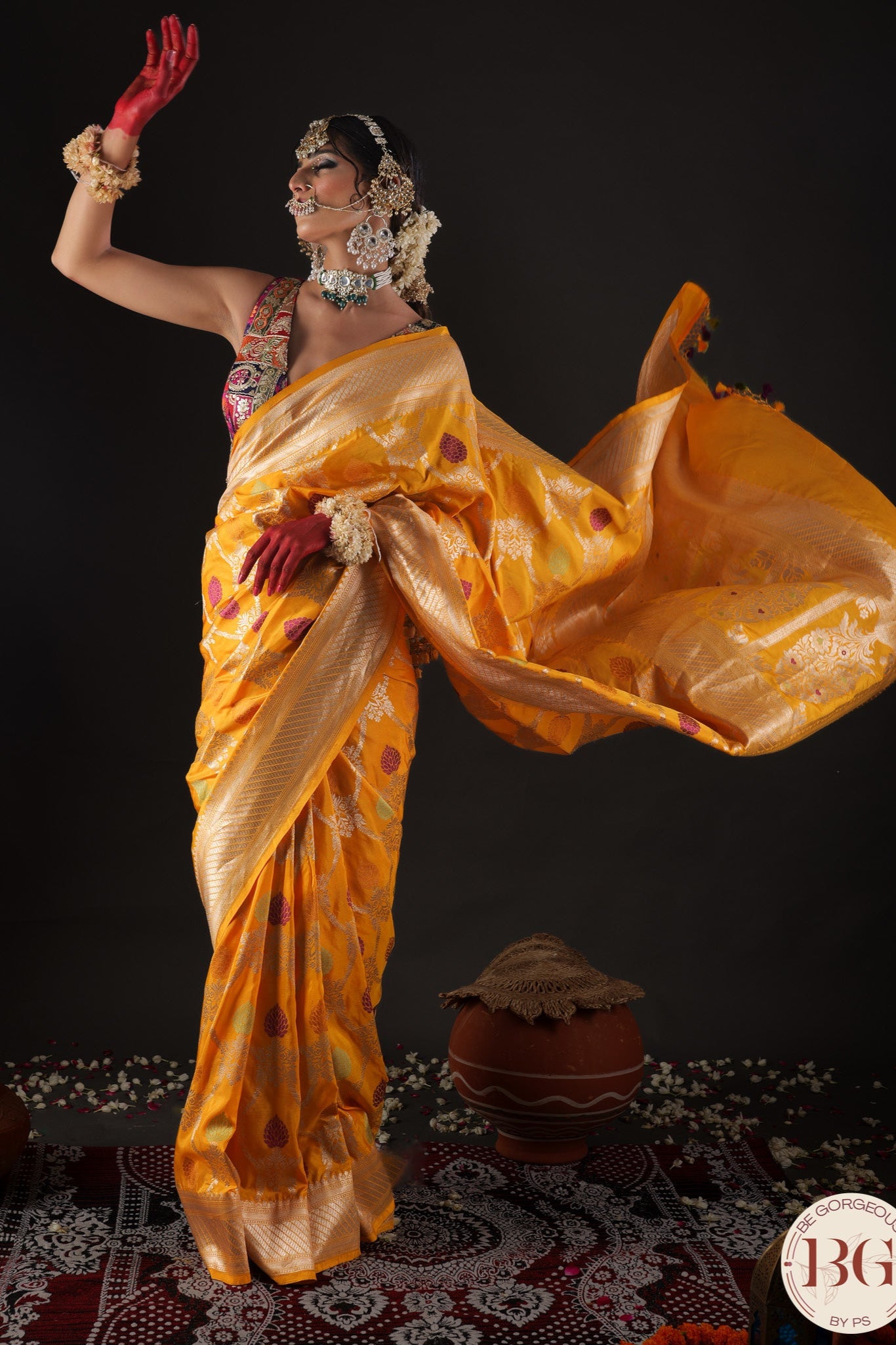 Banarasi Katan Silk Meenakari Handloom Saree