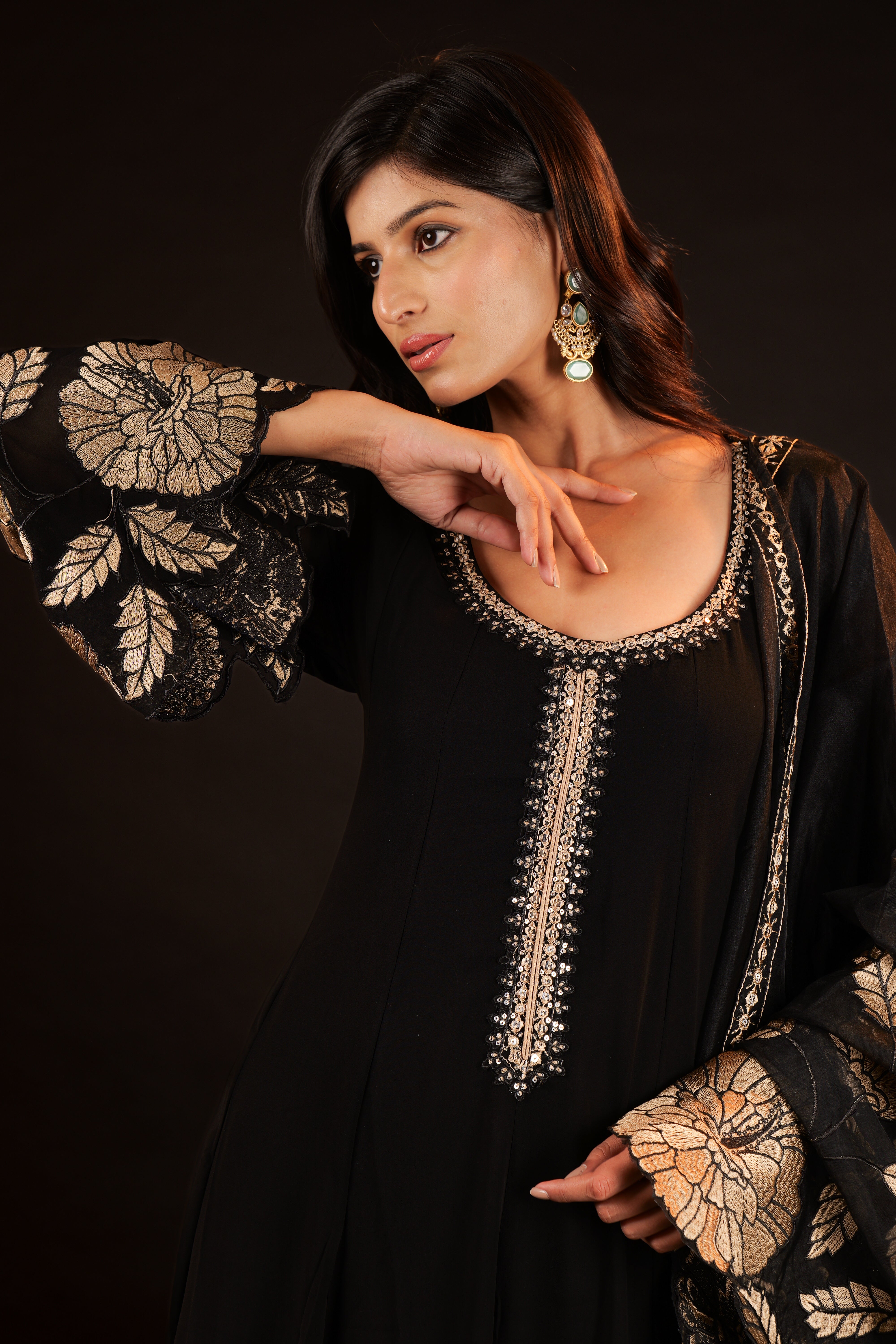 Anarkali Set - black